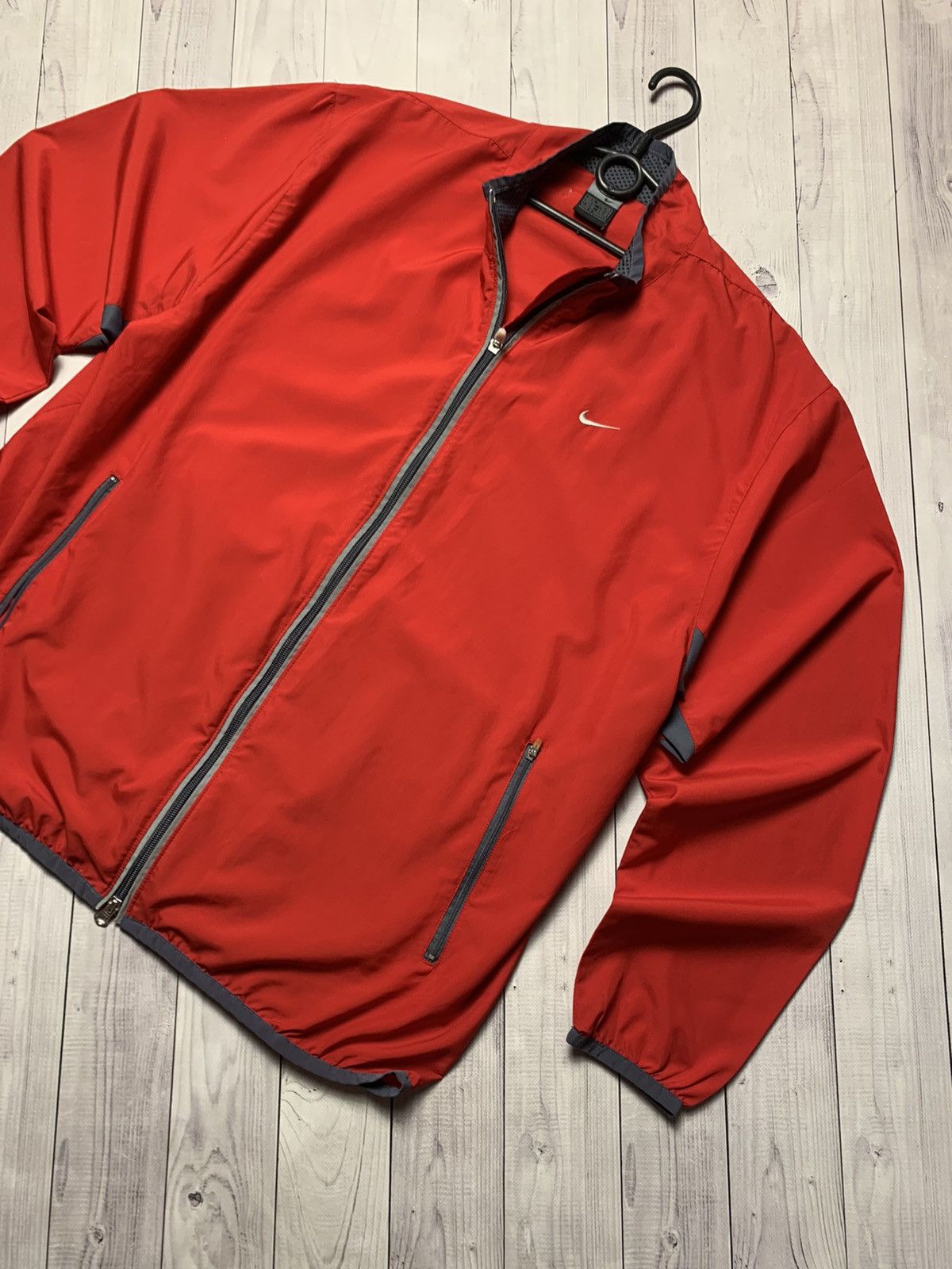 Nike × Vintage Vintage Nike track jacket size XL red logo Size US XL / EU 56 / 4 - 2 Thumbnail