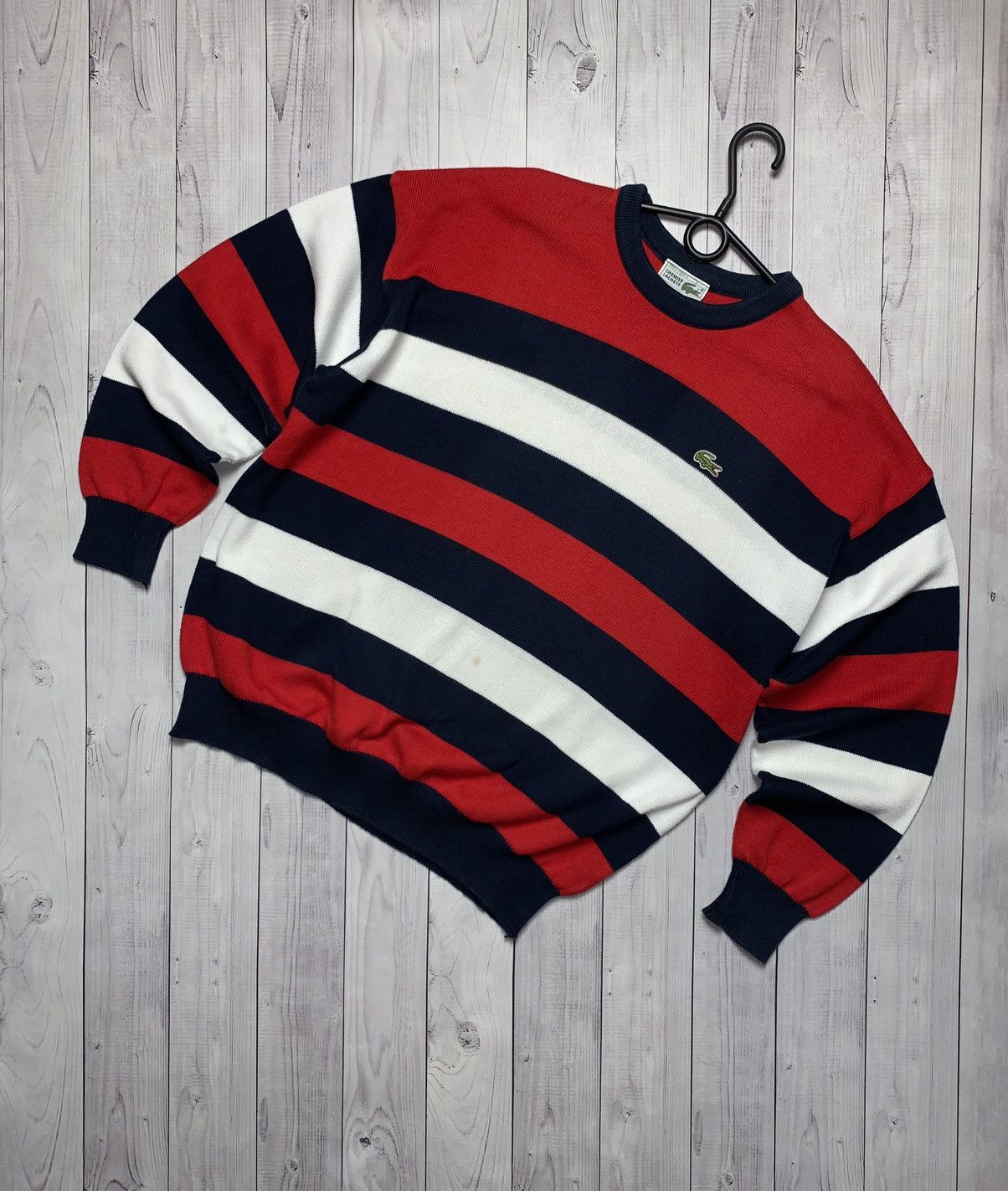 Vintage Sweater Lacoste striped logo size L