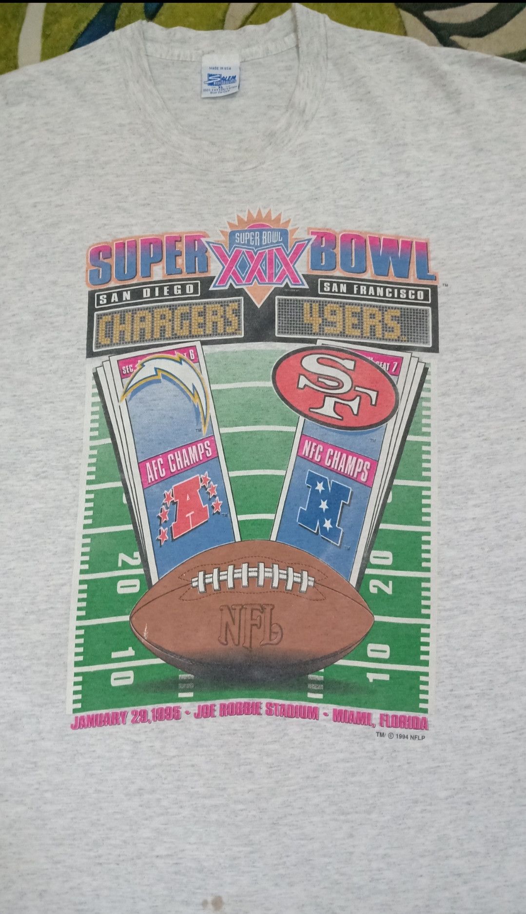 NFL × Salem Sportswear × Vintage Vintage 90s Super Bowl XXIX Tournament T-shirt Size US XL / EU 56 / 4 - 3 Thumbnail