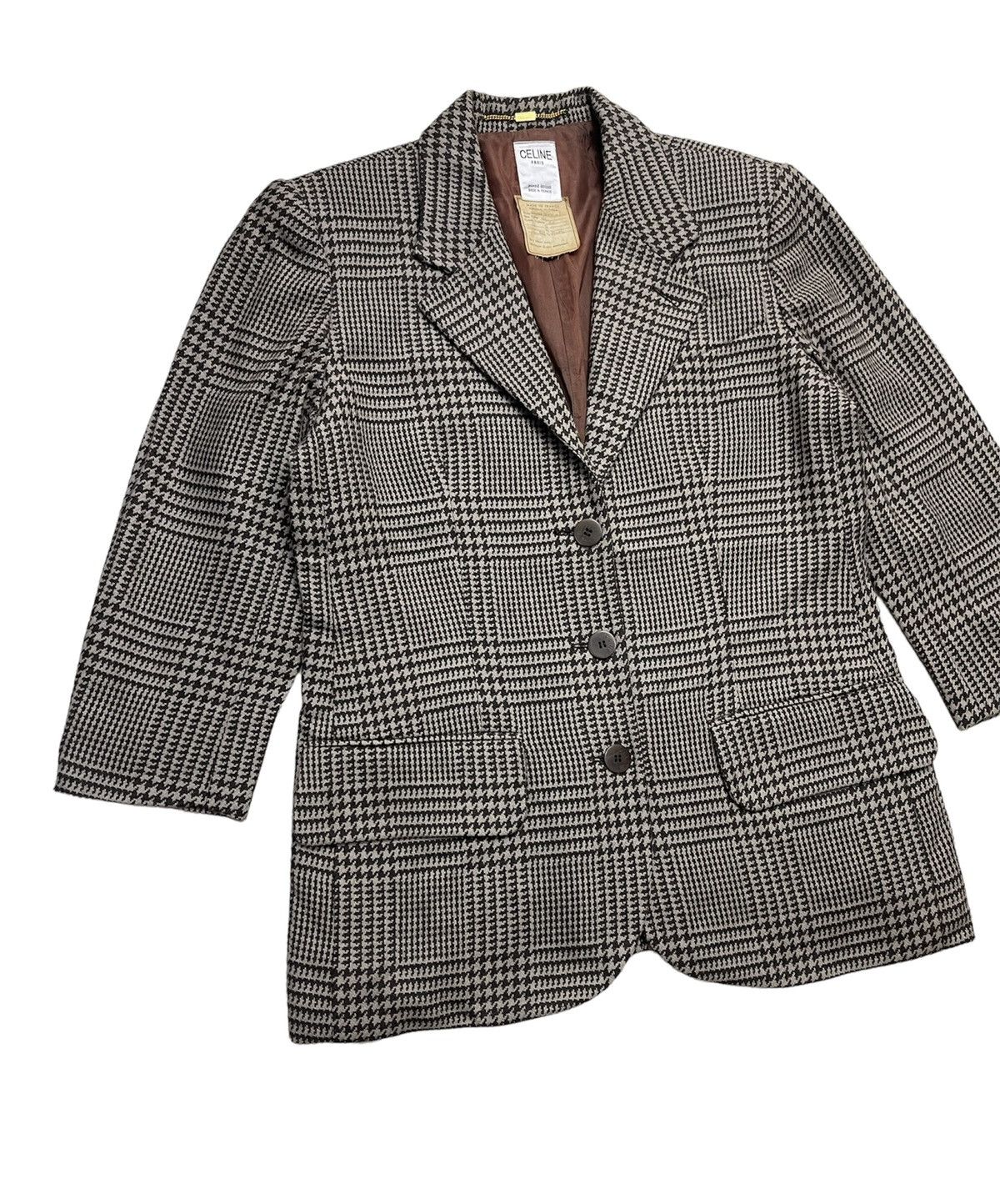 Celine Vintage Celine Wool Tartan Jacket Size M / US 6-8 / IT 42-44 - 3 Thumbnail