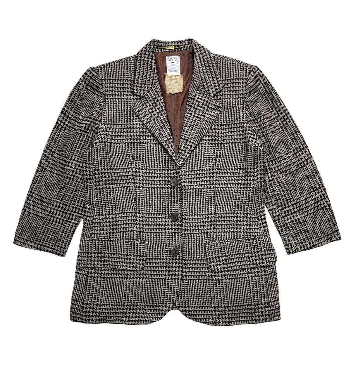 Celine Vintage Celine Wool Tartan Jacket Size M / US 6-8 / IT 42-44 - 2 Thumbnail