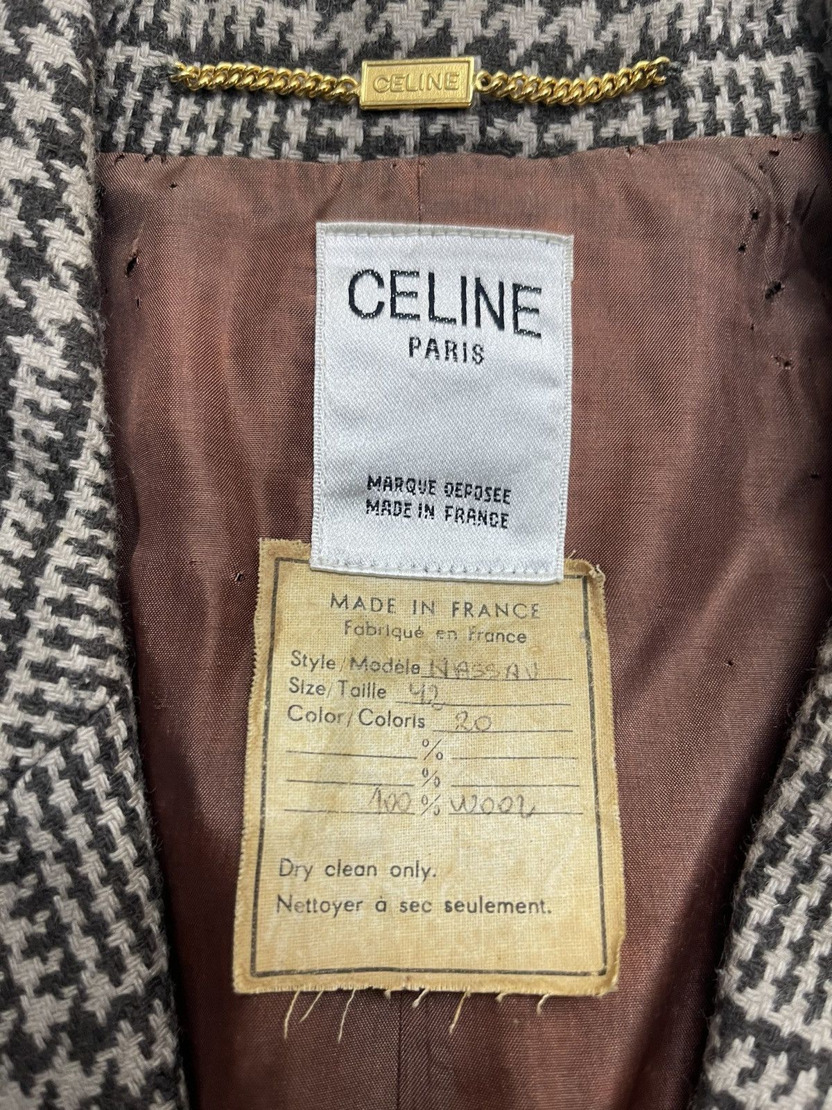 Celine Vintage Celine Wool Tartan Jacket Size M / US 6-8 / IT 42-44 - 9 Thumbnail