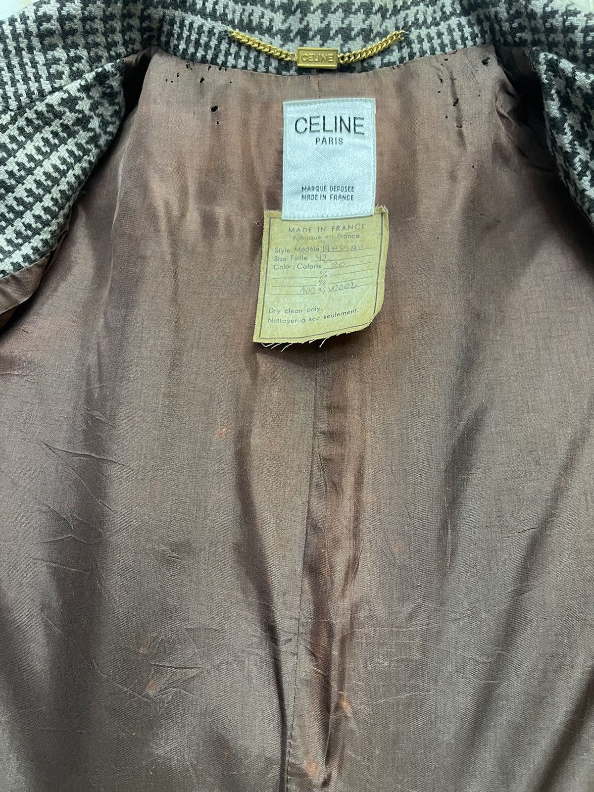 Celine Vintage Celine Wool Tartan Jacket Size M / US 6-8 / IT 42-44 - 15 Thumbnail