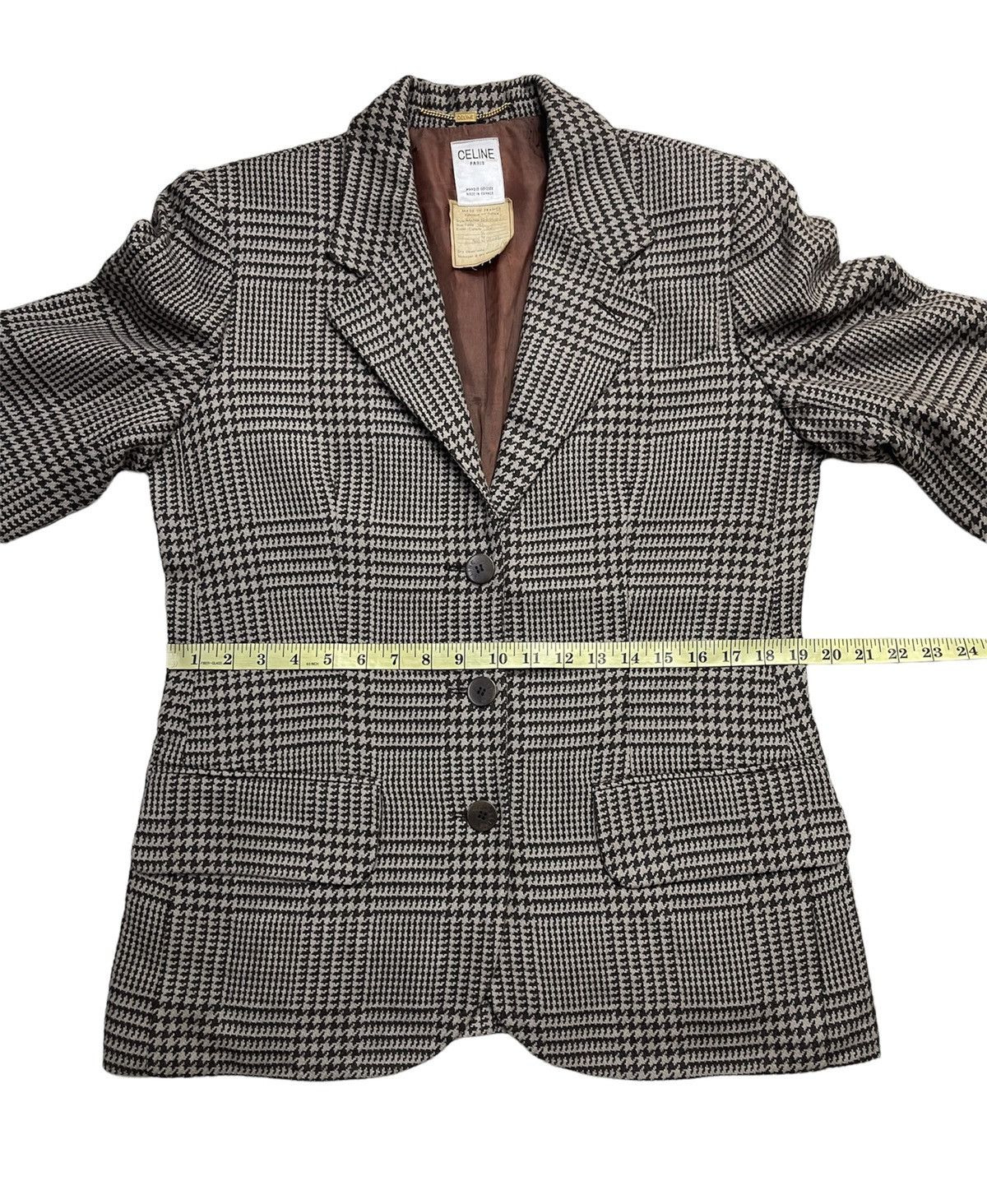 Celine Vintage Celine Wool Tartan Jacket Size M / US 6-8 / IT 42-44 - 6 Thumbnail