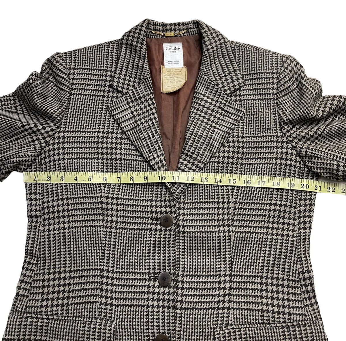 Celine Vintage Celine Wool Tartan Jacket Size M / US 6-8 / IT 42-44 - 5 Thumbnail