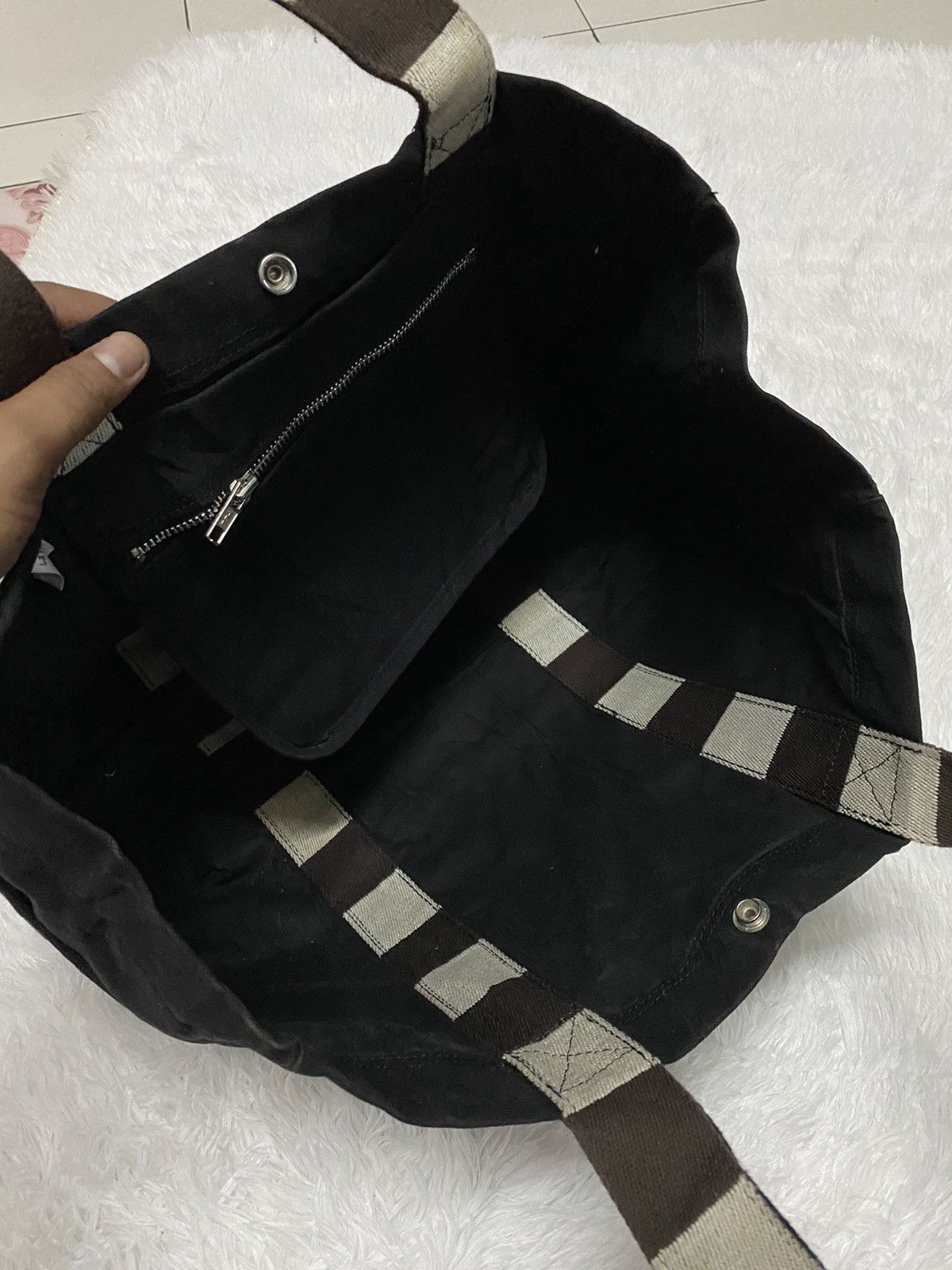 Japanese Brand × Porter Classic Porter Black Cotton Tote Bag Size ONE SIZE - 11 Thumbnail