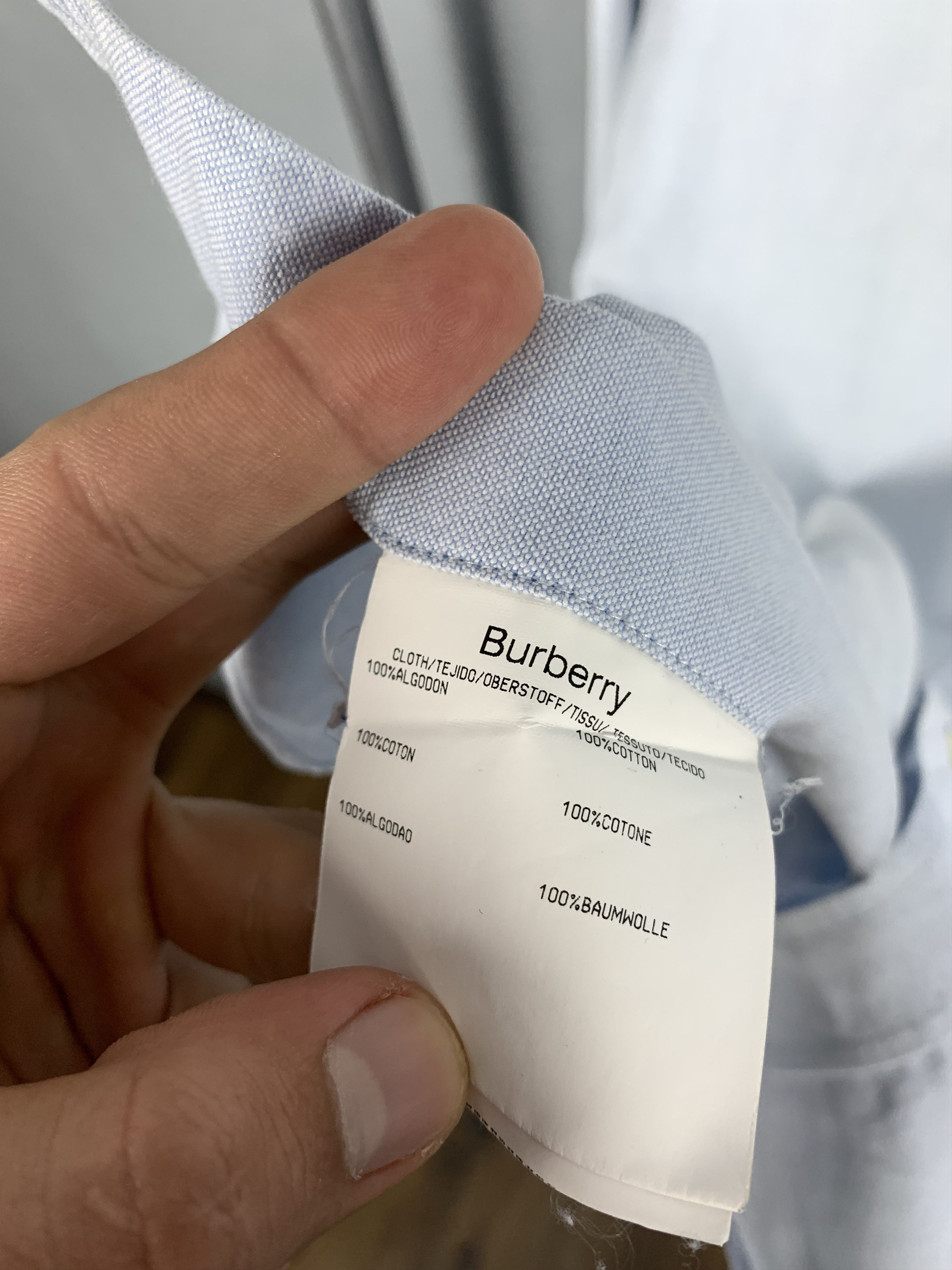 Burberry Vintage Burberry Mens Long Sleeve Shirt Size US L / EU 52-54 / 3 - 6 Thumbnail