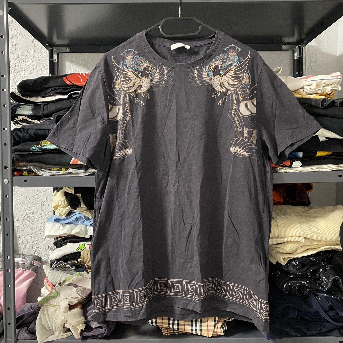 Versace VERSACE COLLECTION STONE WASHED FADED BIRDS T SHIRT Size US L / EU 52-54 / 3 - 1 Thumbnail