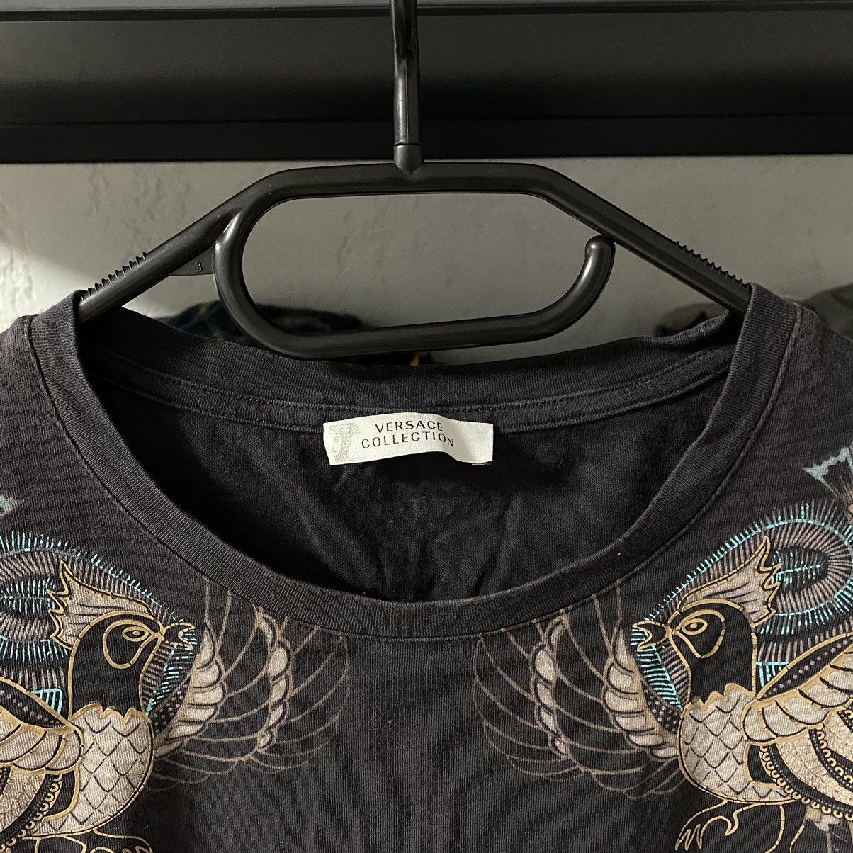 Versace VERSACE COLLECTION STONE WASHED FADED BIRDS T SHIRT Size US L / EU 52-54 / 3 - 5 Thumbnail