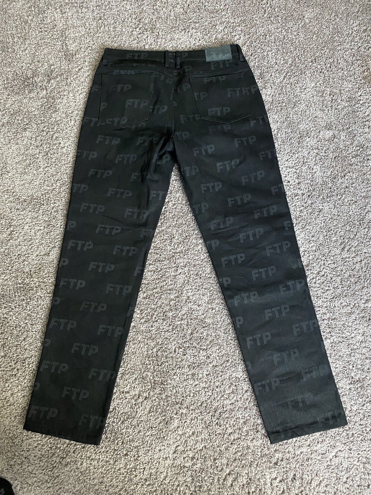 Fuck The Population FTP All Over Denim Logo Pants Size US 34 / EU 50 - 2 Thumbnail