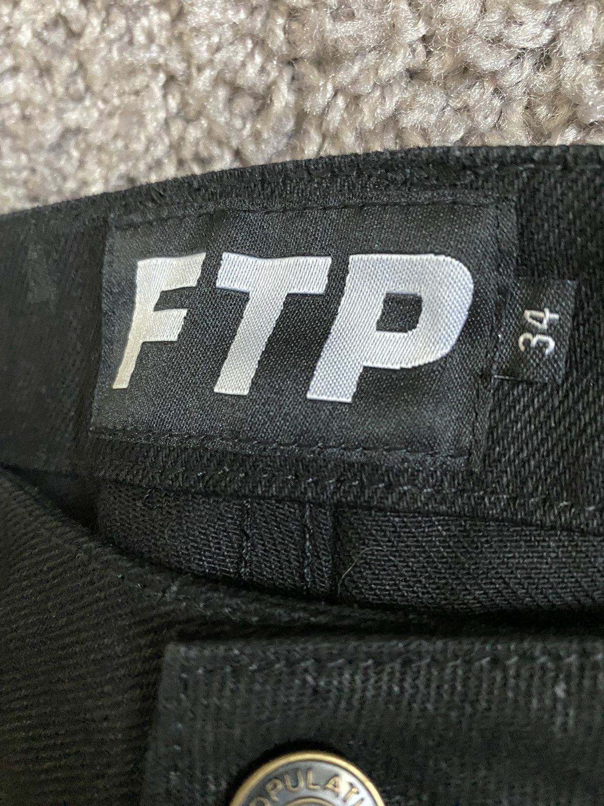 Fuck The Population FTP All Over Denim Logo Pants Size US 34 / EU 50 - 4 Thumbnail