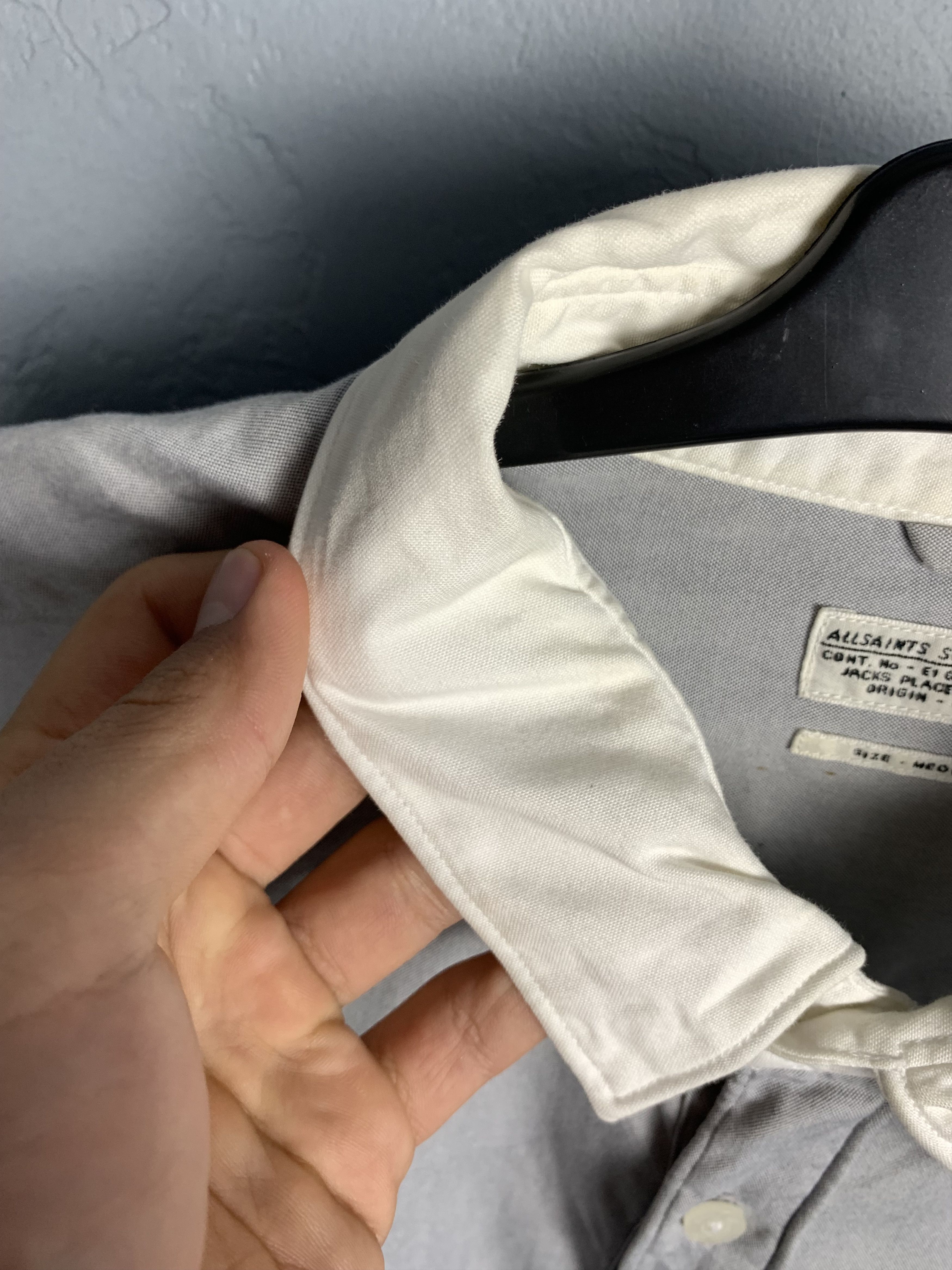 Allsaints Allsaints Mens Oxford Perry Long Sleeve Shirt Size US M / EU 48-50 / 2 - 3 Thumbnail