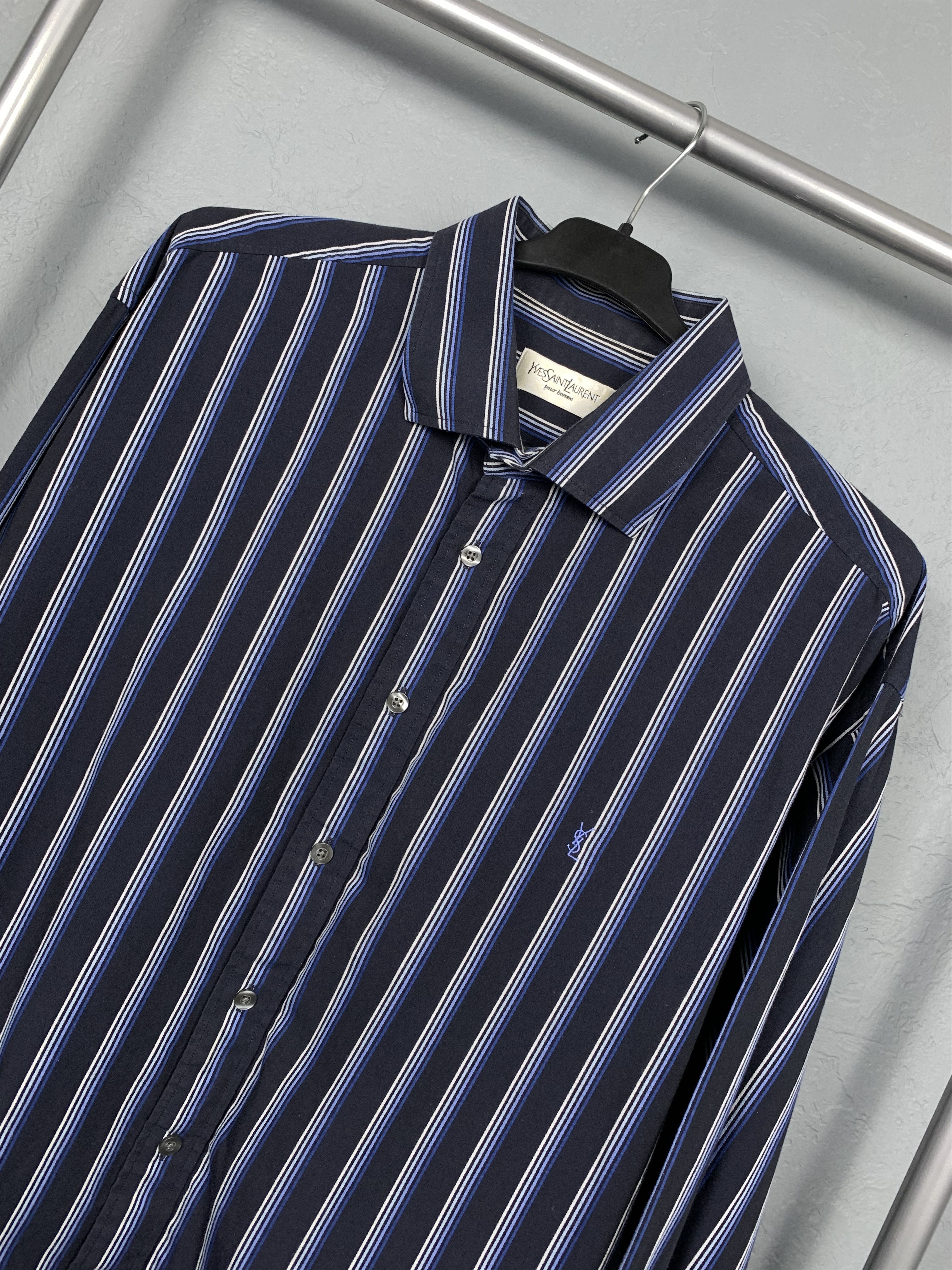 Yves Saint Laurent Yves Saint Laurent YSL Mens Long Sleeve Shirt Size US XL / EU 56 / 4 - 2 Thumbnail