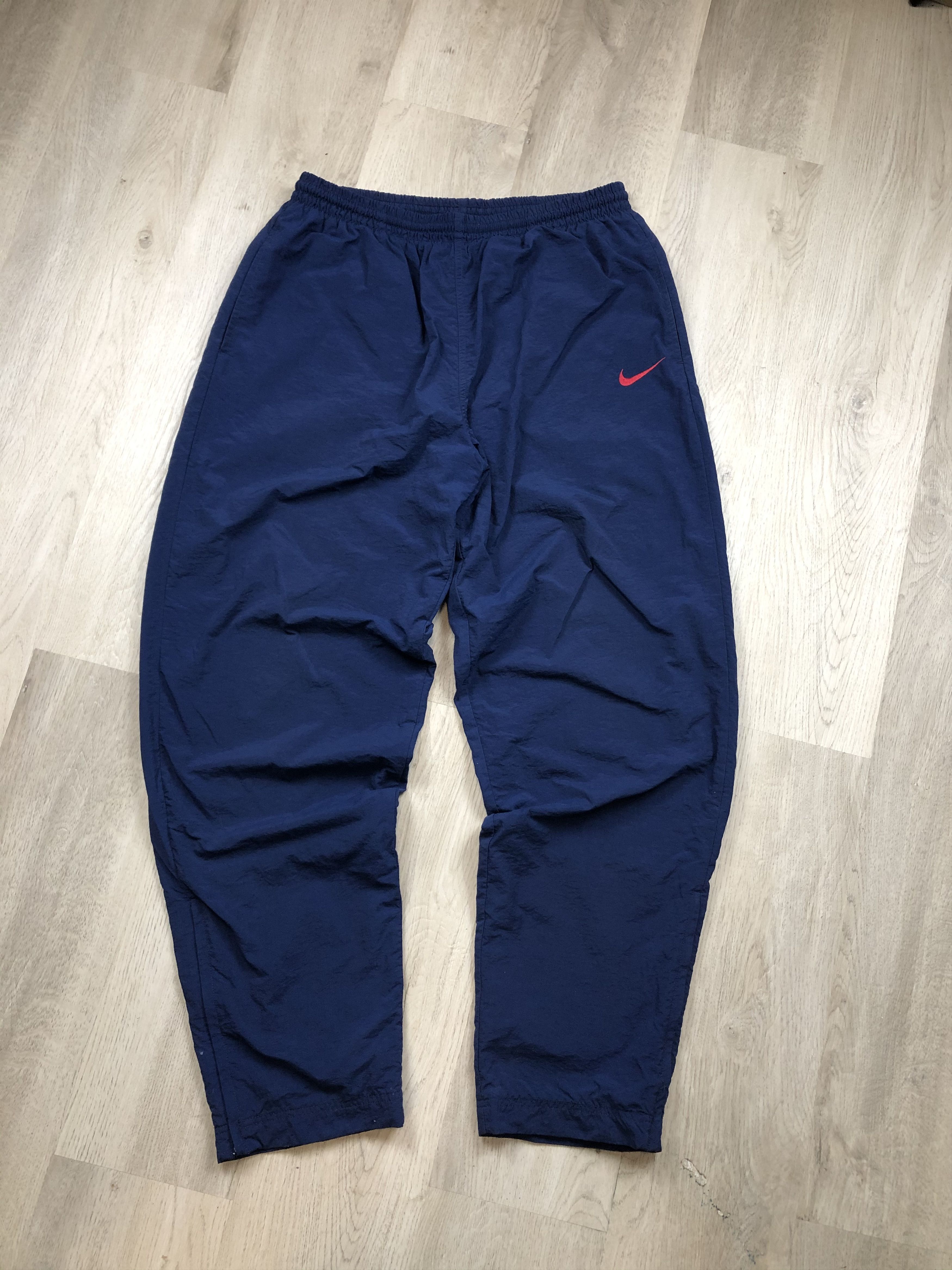 Nike 90s Vintage Mens Nylon Baggy Pants Drill style