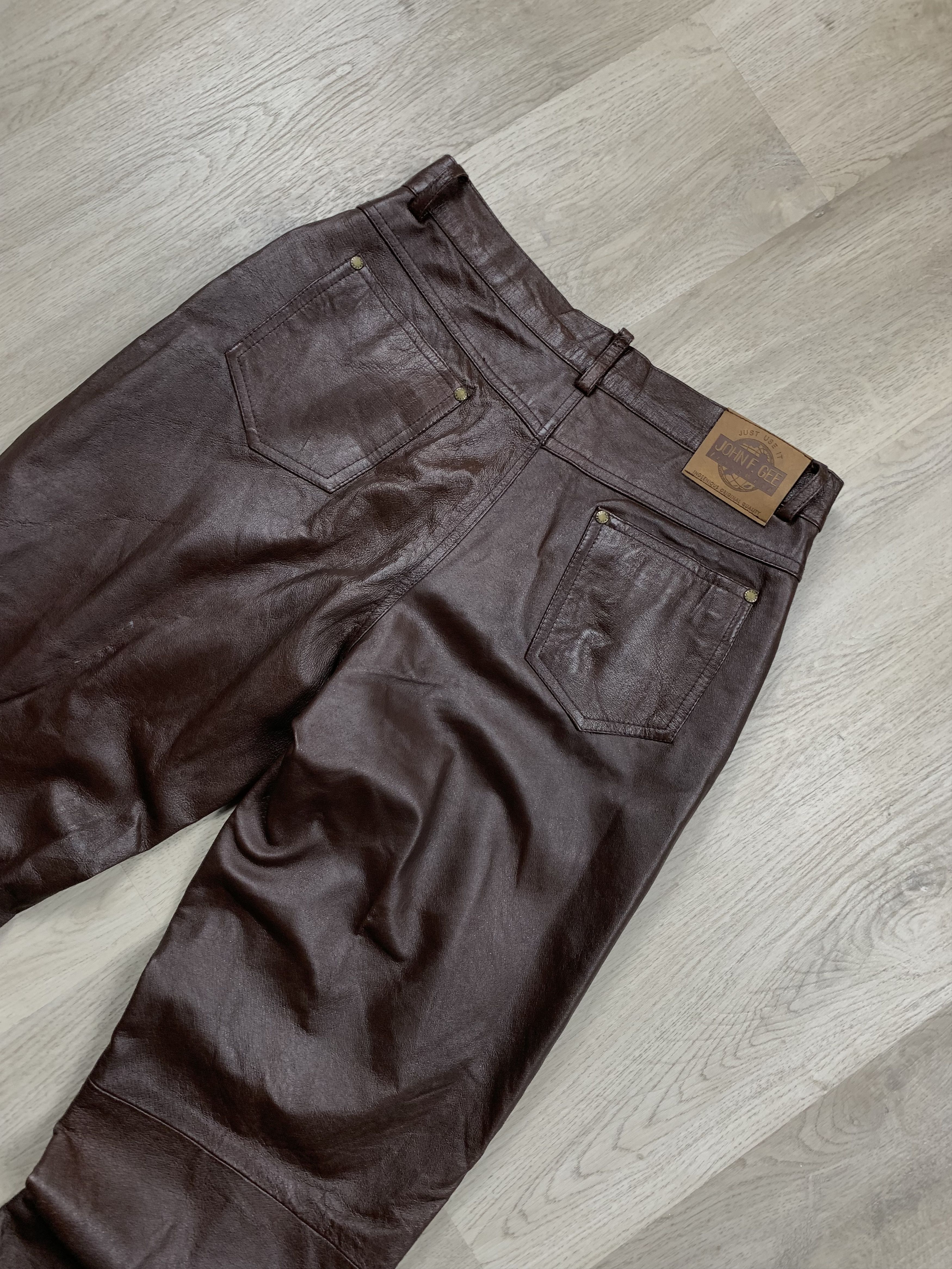 Genuine Leather Vintage Genuine Leather Pants Biker Motorcycle Size US 32 / EU 48 - 5 Thumbnail