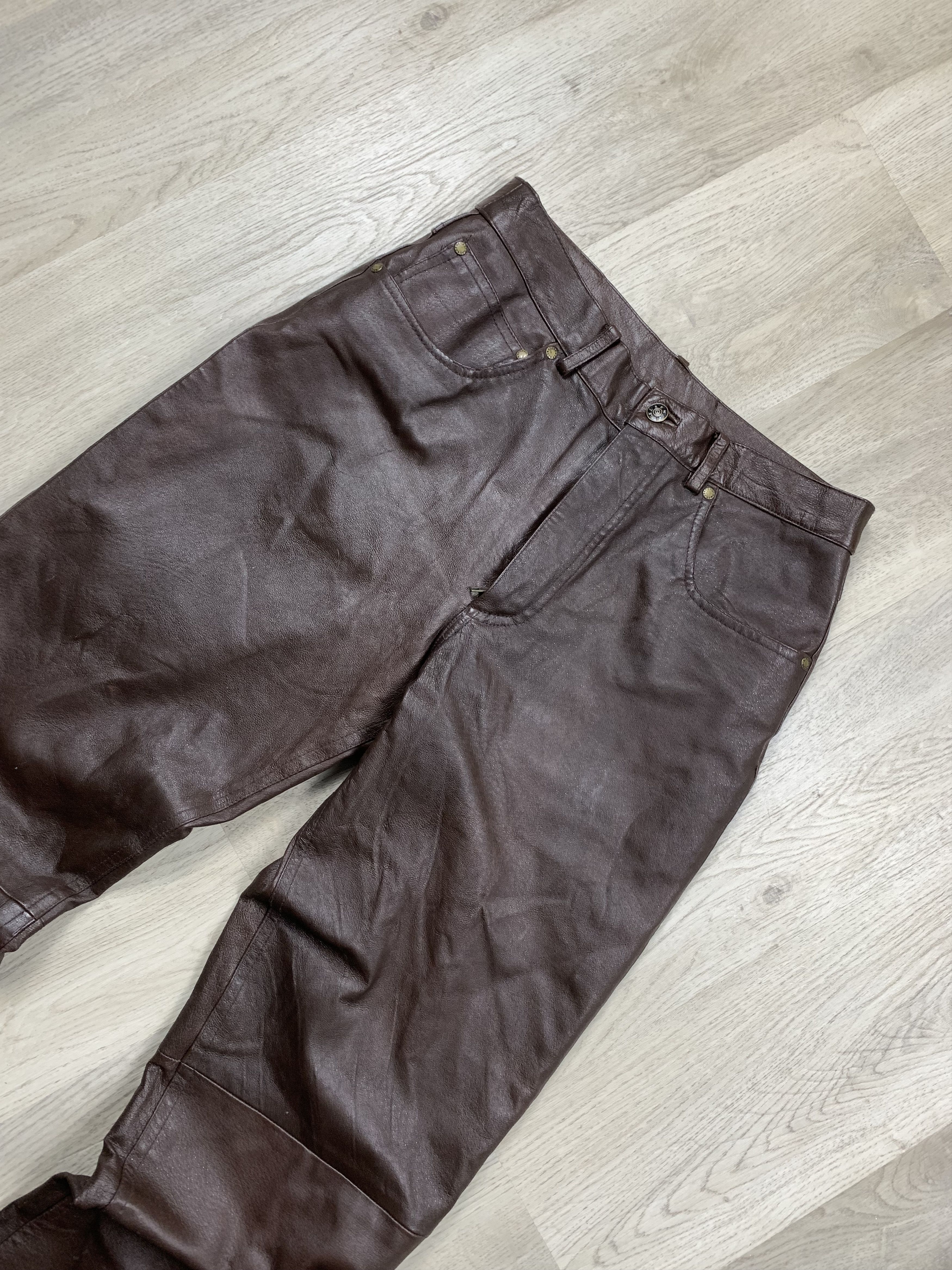 Genuine Leather Vintage Genuine Leather Pants Biker Motorcycle Size US 32 / EU 48 - 2 Thumbnail