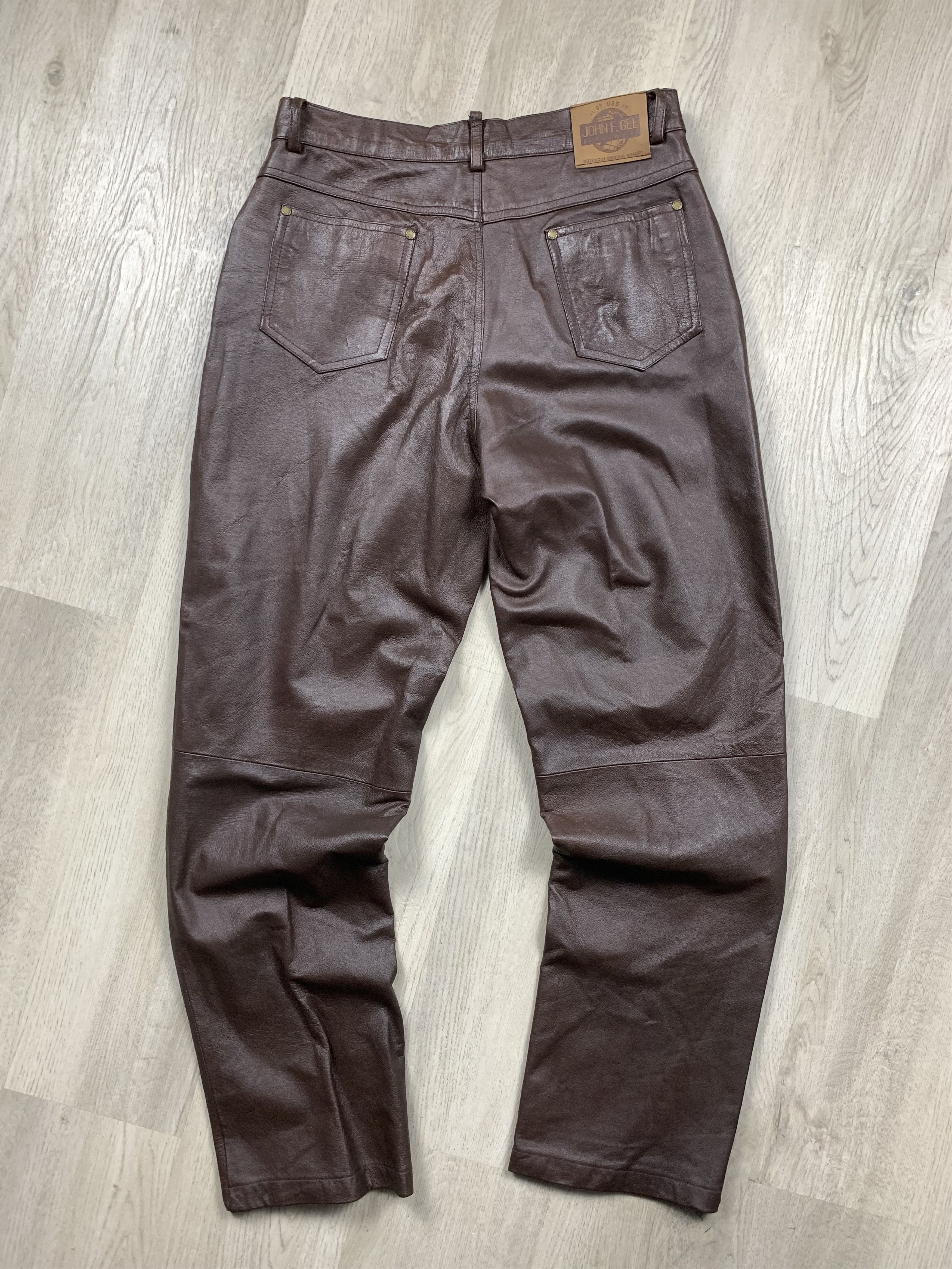 Genuine Leather Vintage Genuine Leather Pants Biker Motorcycle Size US 32 / EU 48 - 4 Thumbnail