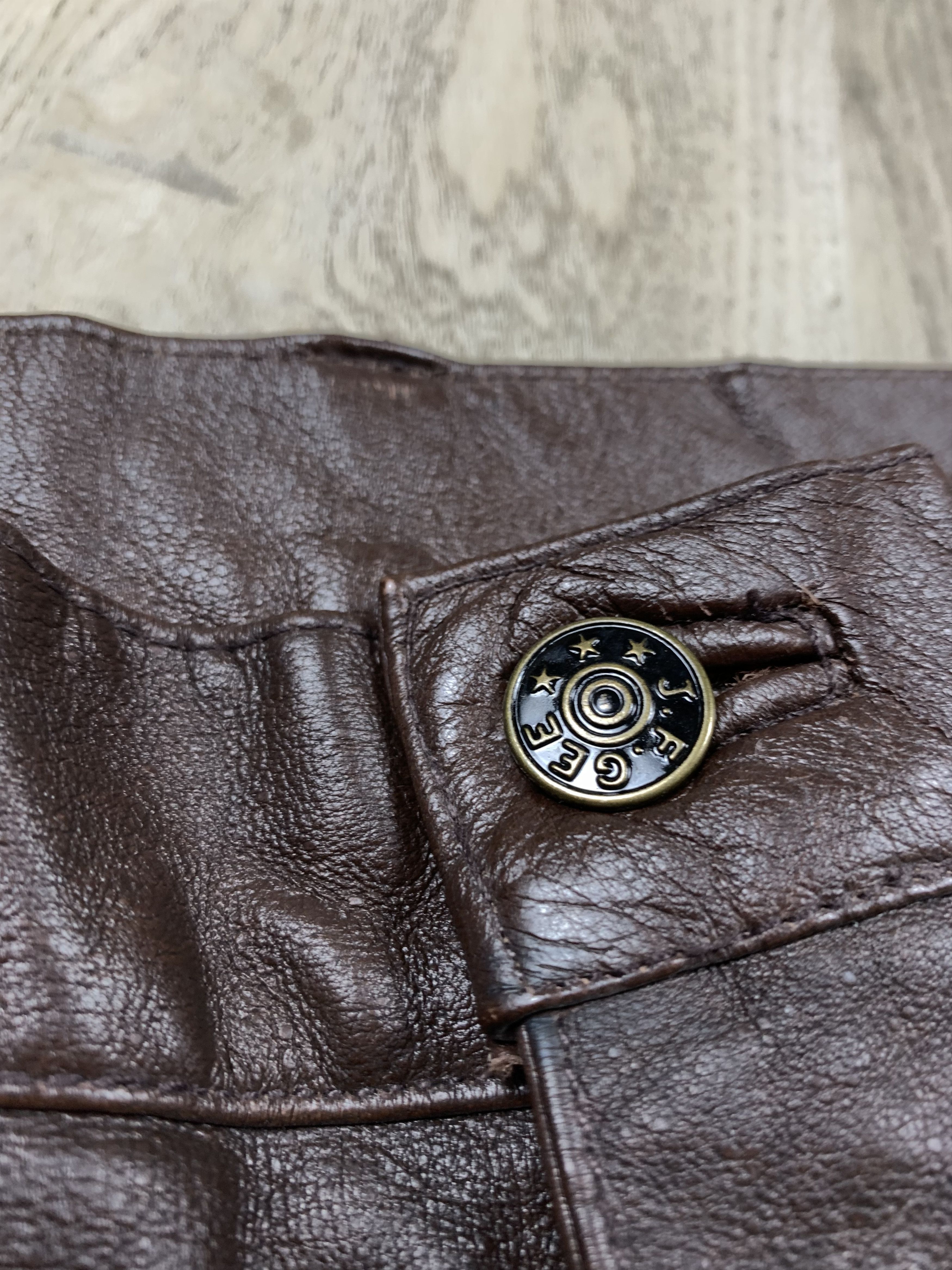 Genuine Leather Vintage Genuine Leather Pants Biker Motorcycle Size US 32 / EU 48 - 3 Thumbnail
