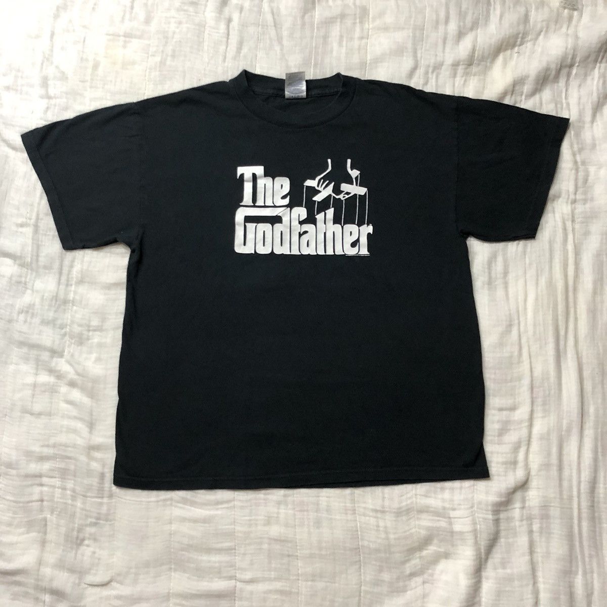 THE GODFATHER Godfather Movie T-shirt Men's M size cotton black type Vintage Second Hand