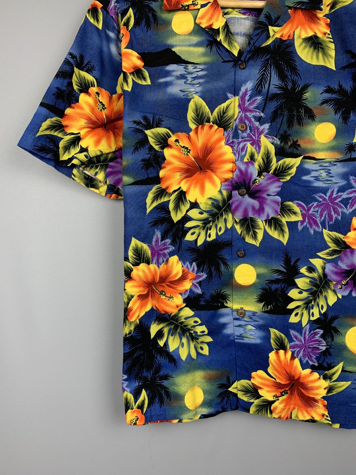 Vintage [SAVE UKRAINE] RJC Floral Hawaiian Shirt Moon Made In USA Size US M / EU 48-50 / 2 - 3 Thumbnail