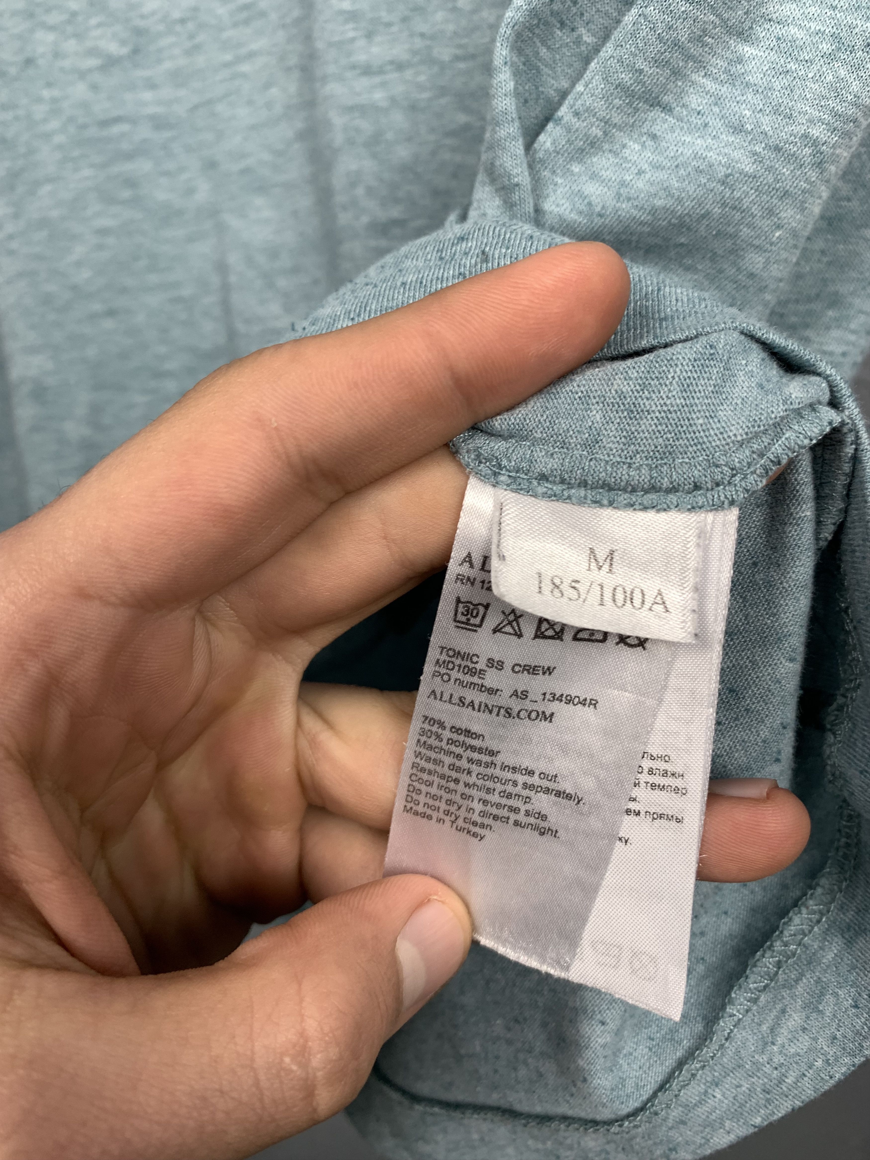 Allsaints Allsaints Vintage Mens Tonic Crew Neck T-Shirt Size US M / EU 48-50 / 2 - 4 Thumbnail