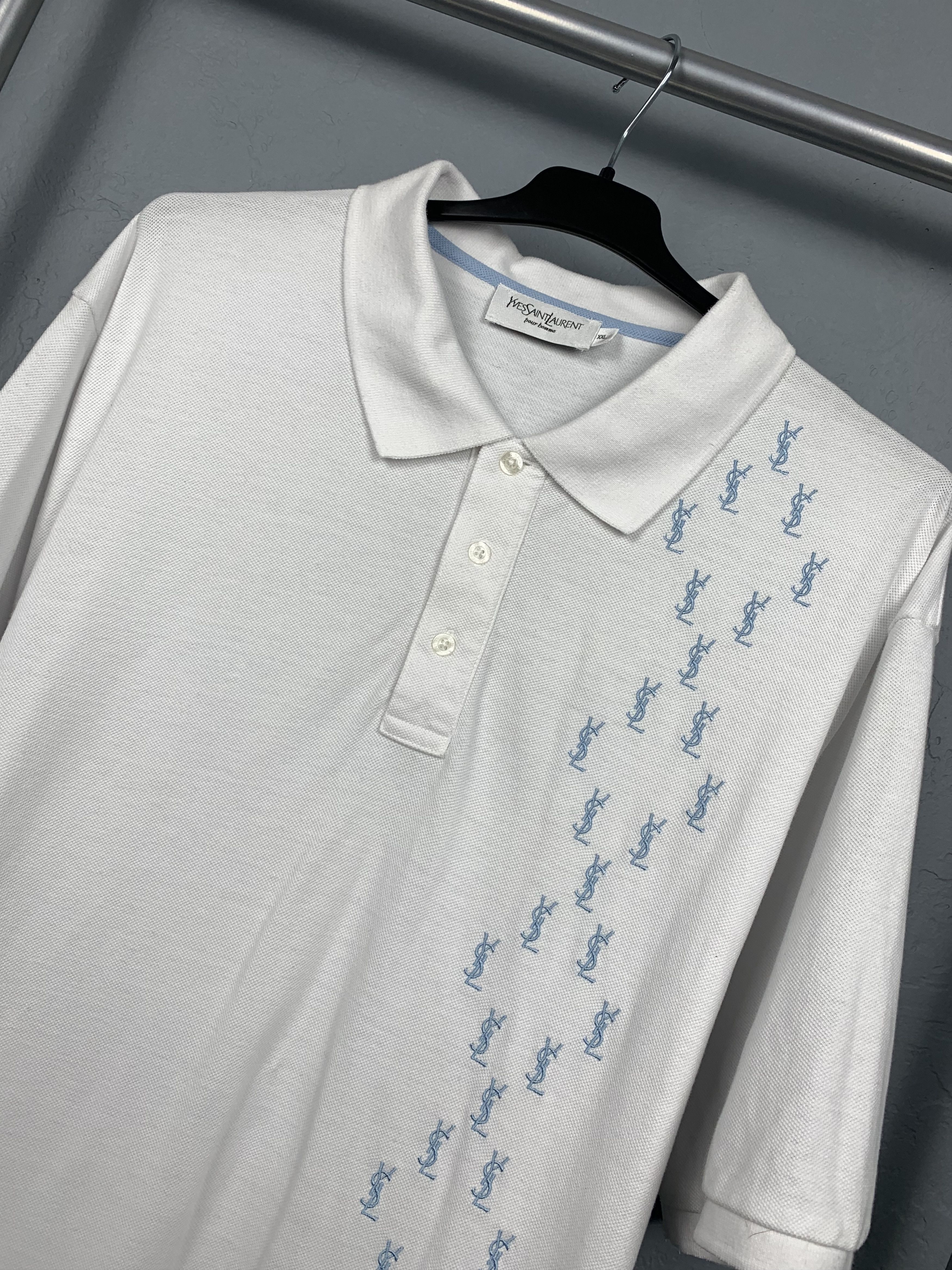 Yves Saint Laurent Yves Saint Laurent YSL Mens Polo Shirt Size US XL / EU 56 / 4 - 2 Thumbnail