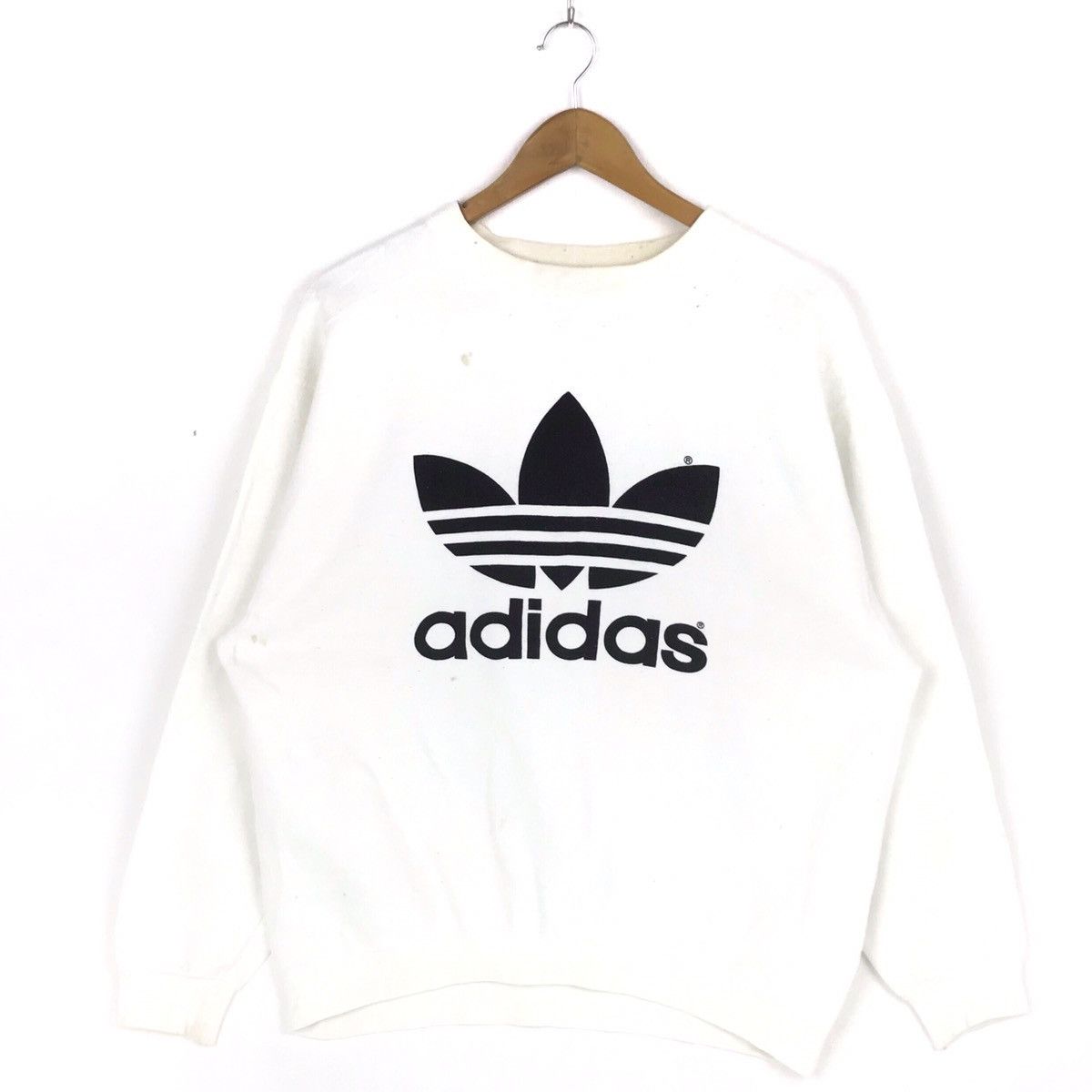 Vintage 90's Adidas Sweatshirt Adidas Trefoil Big Logo