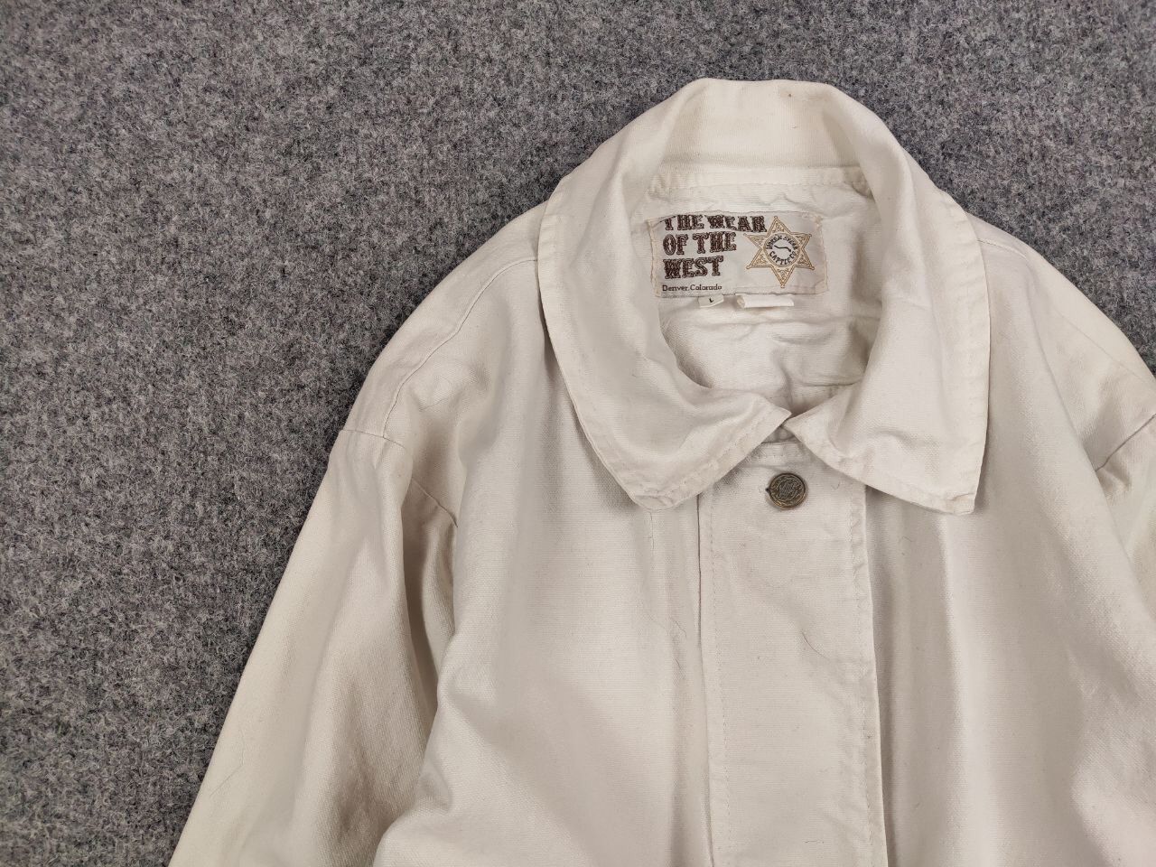 Cowboy Equipment Vintage The Wear Of The West USA White Canvas Jacket Size US L / EU 52-54 / 3 - 11 Thumbnail