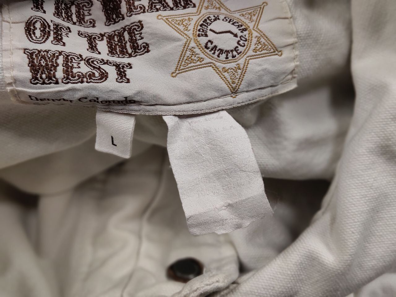 Cowboy Equipment Vintage The Wear Of The West USA White Canvas Jacket Size US L / EU 52-54 / 3 - 21 Thumbnail