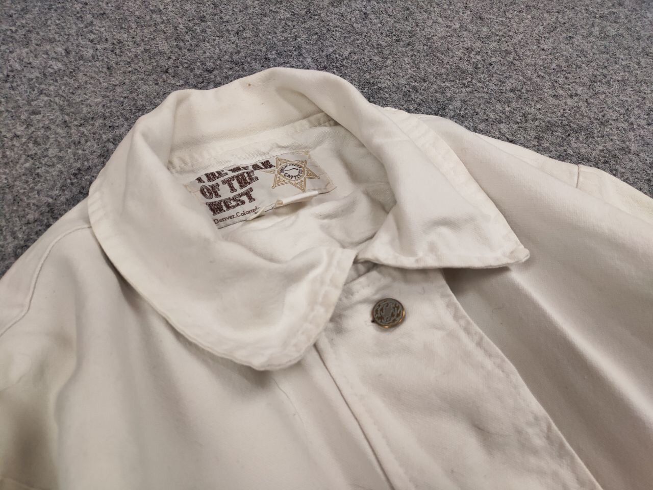 Cowboy Equipment Vintage The Wear Of The West USA White Canvas Jacket Size US L / EU 52-54 / 3 - 12 Thumbnail