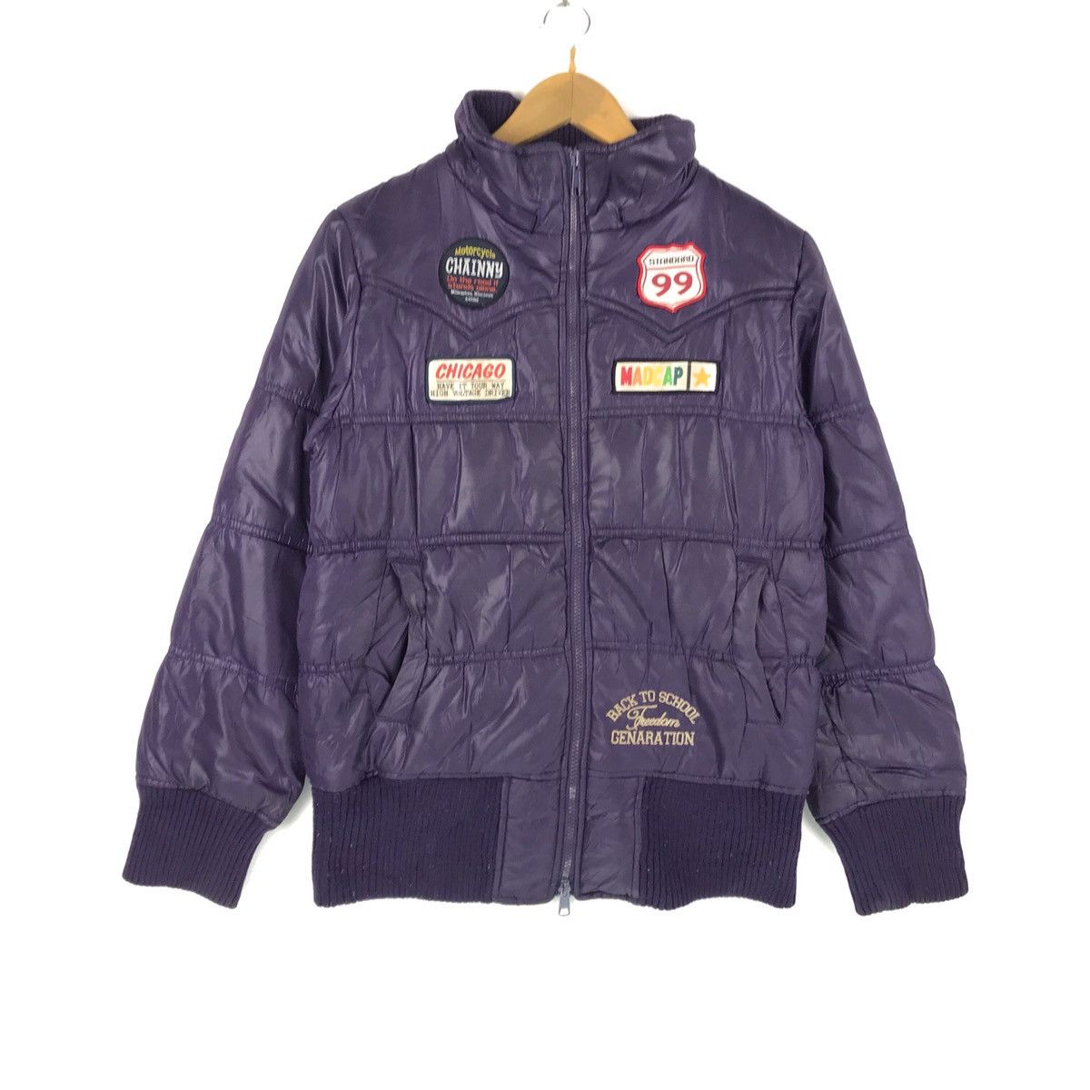 Vintage Vintage Motorcycle Puffer Jacket Large Size Chicago 90s Size US L / EU 52-54 / 3 - 1 Thumbnail