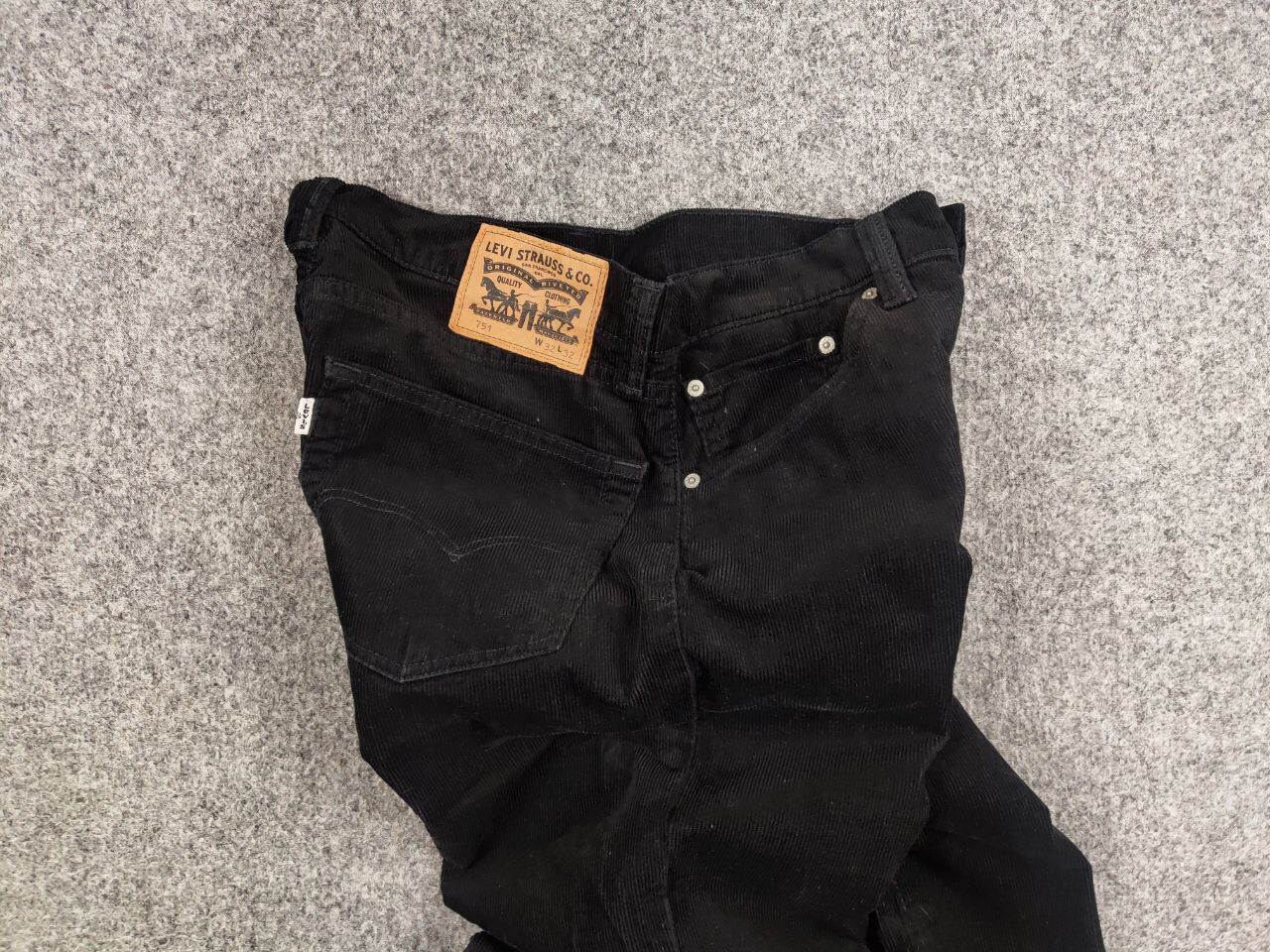 Levi's Vintage 90's Levi’s 751 Corduroy Black Trousers Pants Size US 32 / EU 48 - 16 Thumbnail