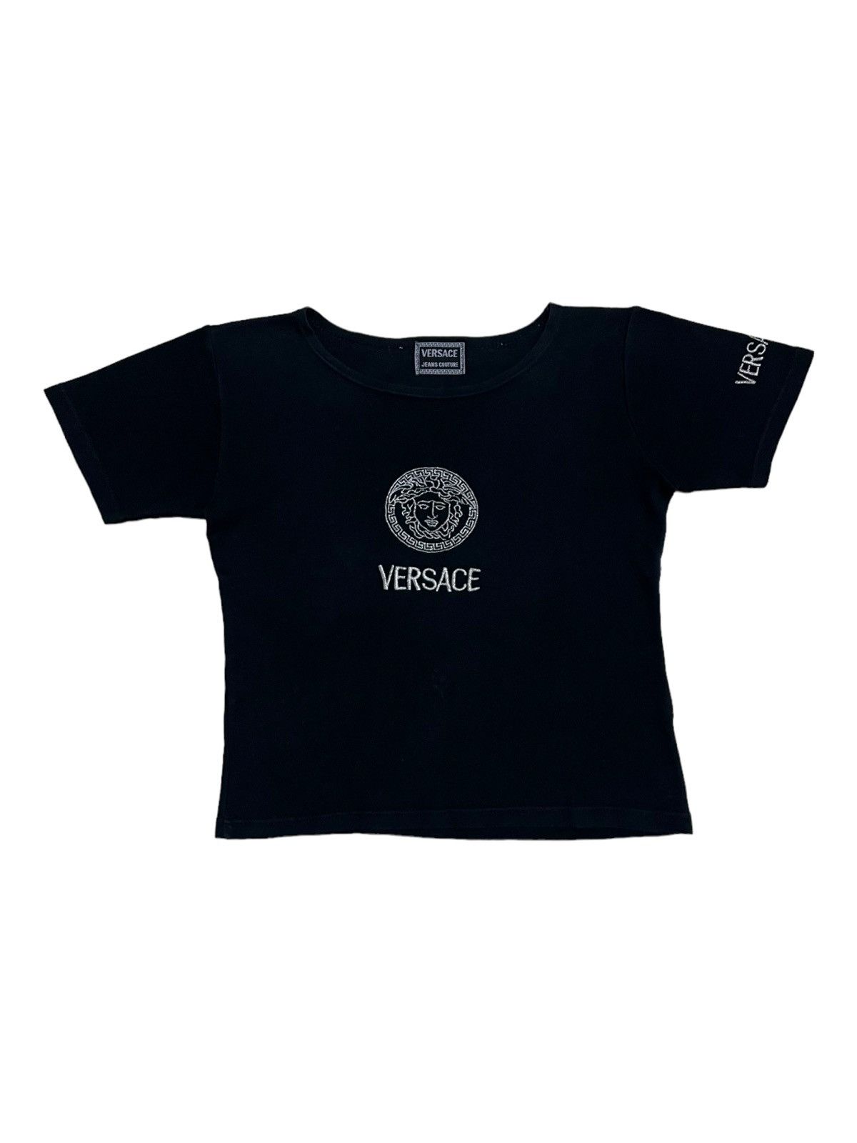 Vintage Designer Versace Medusha Embroidery Tee