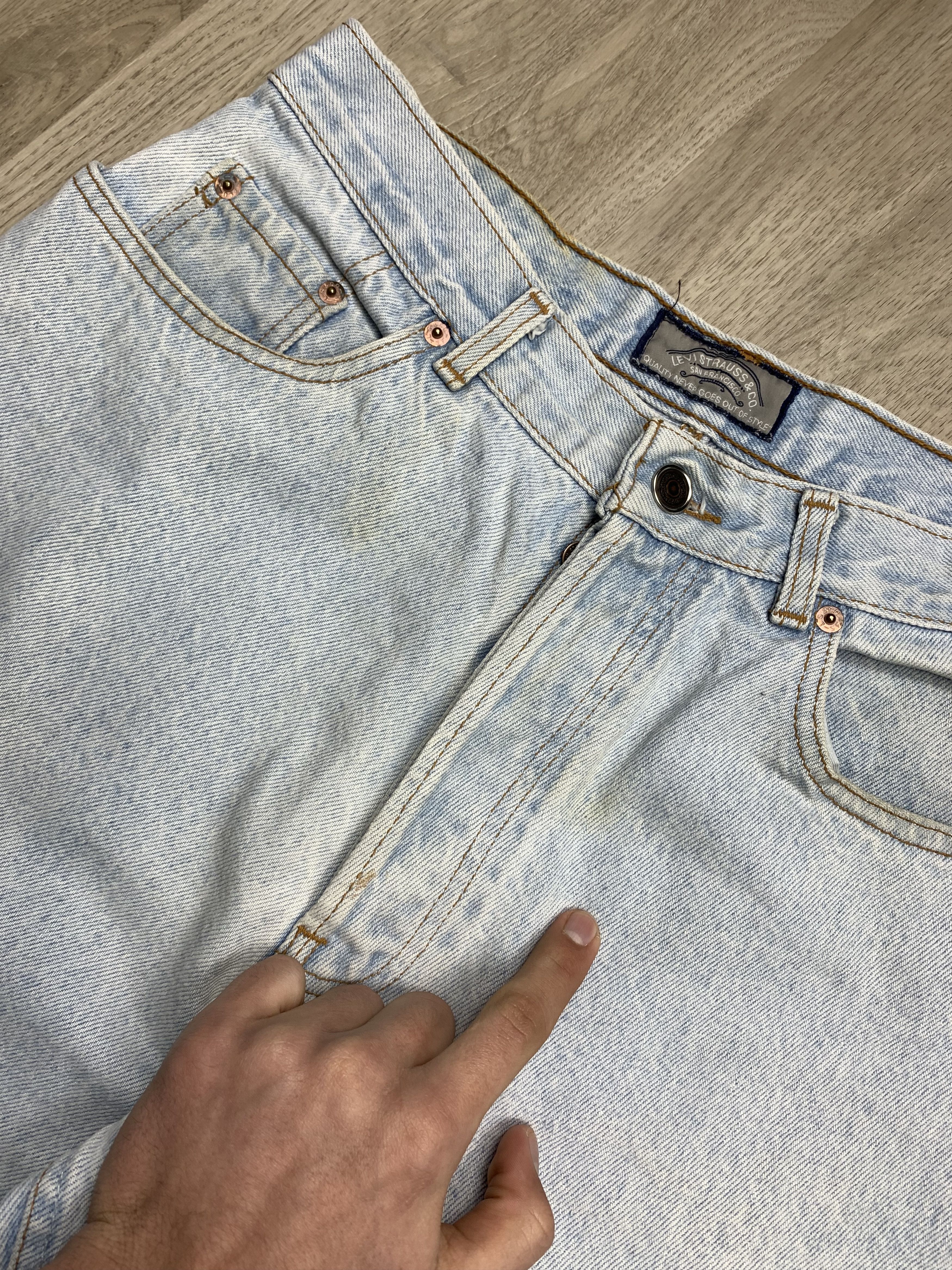 Levi's Levi's 555 90s Vintage Washed Denim Pants Jeans Size US 32 / EU 48 - 8 Thumbnail
