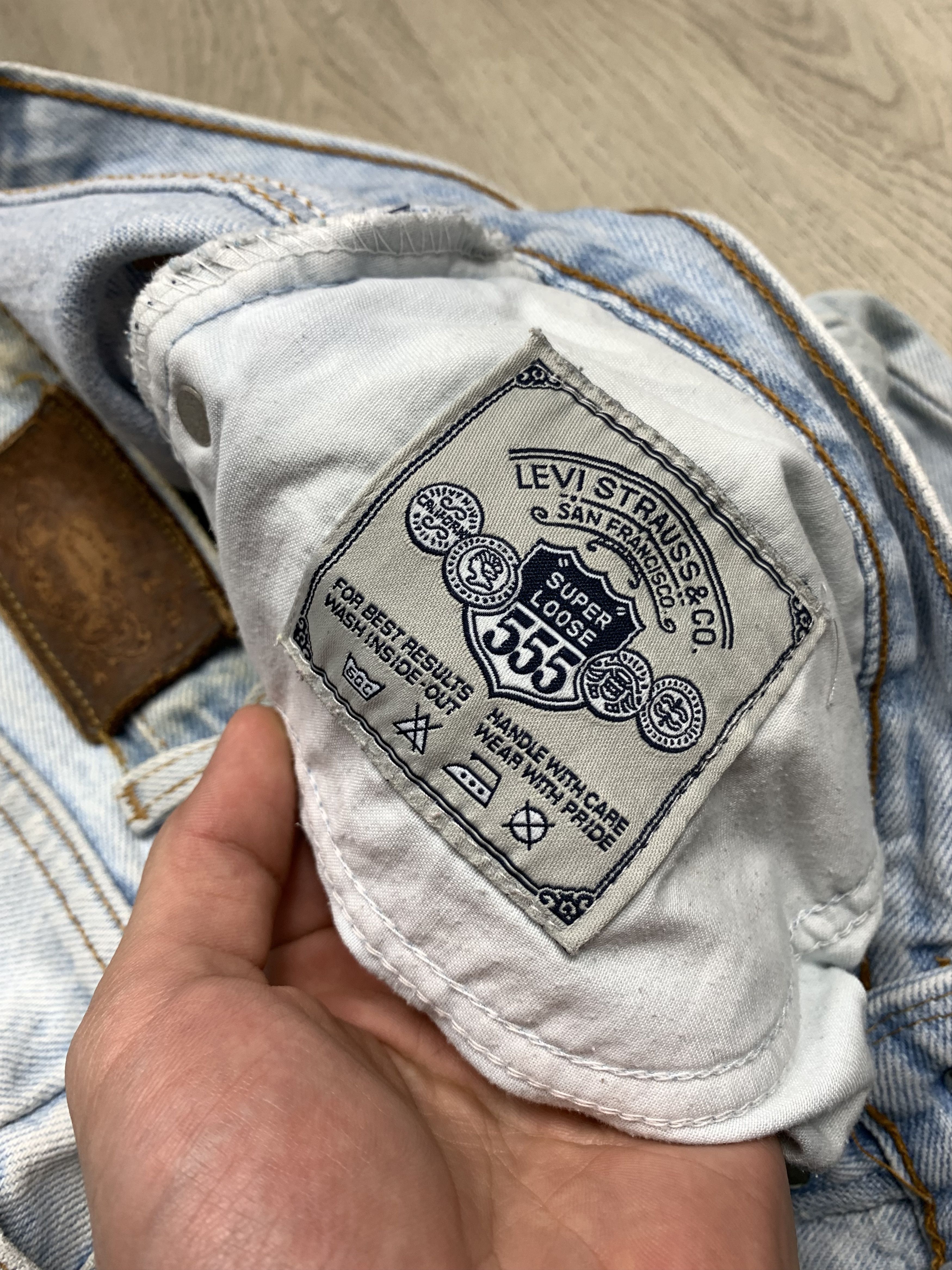 Levi's Levi's 555 90s Vintage Washed Denim Pants Jeans Size US 32 / EU 48 - 10 Thumbnail