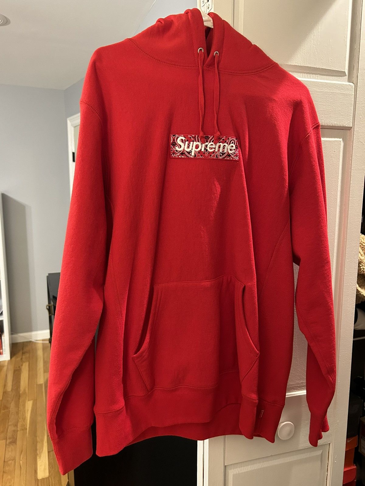 Supreme Bandana Box Logo Hoodie FW19 Size US L / EU 52-54 / 3 - 1 Thumbnail