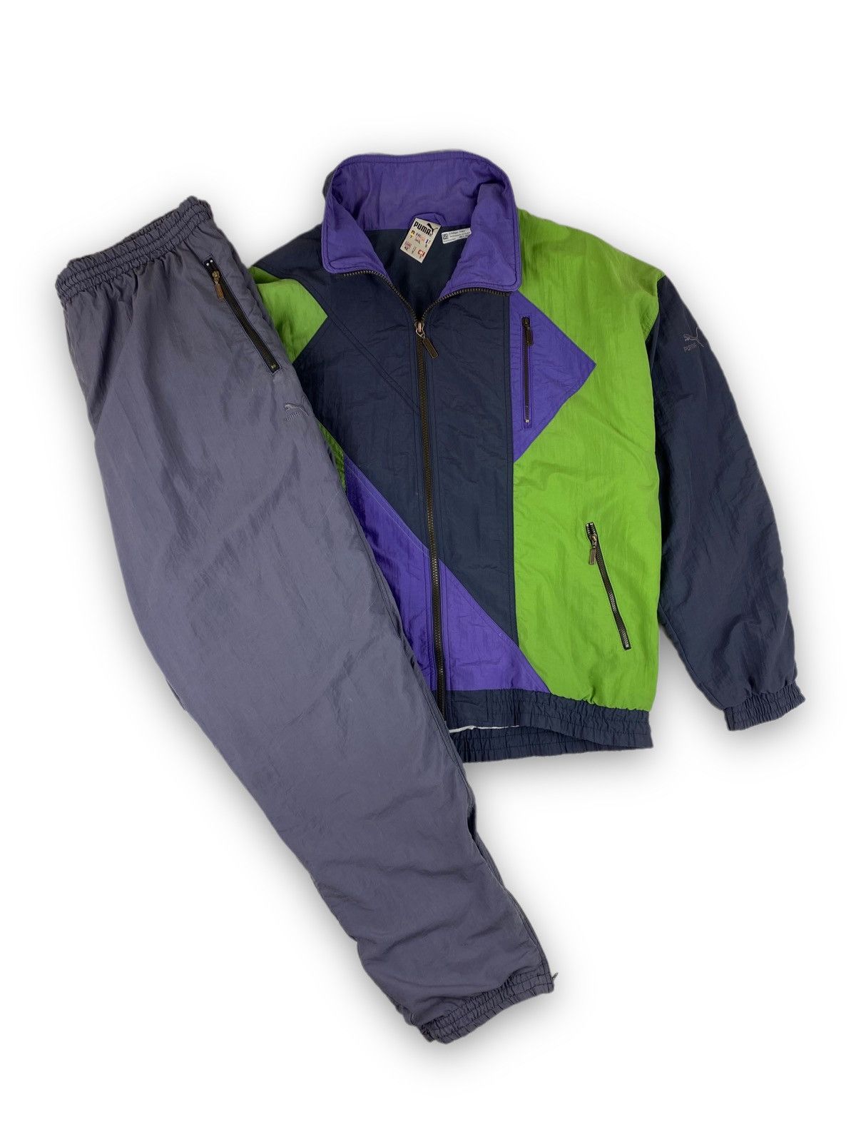 Puma × Vintage Vintage Puma Nylon Sport Suit Tracksuit y2k drill Size US 40 / EU 56 - 2 Thumbnail