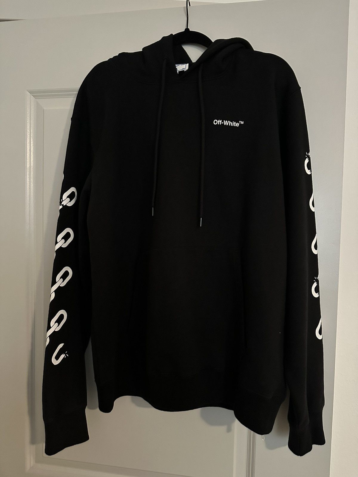 Off white chain hoodie L