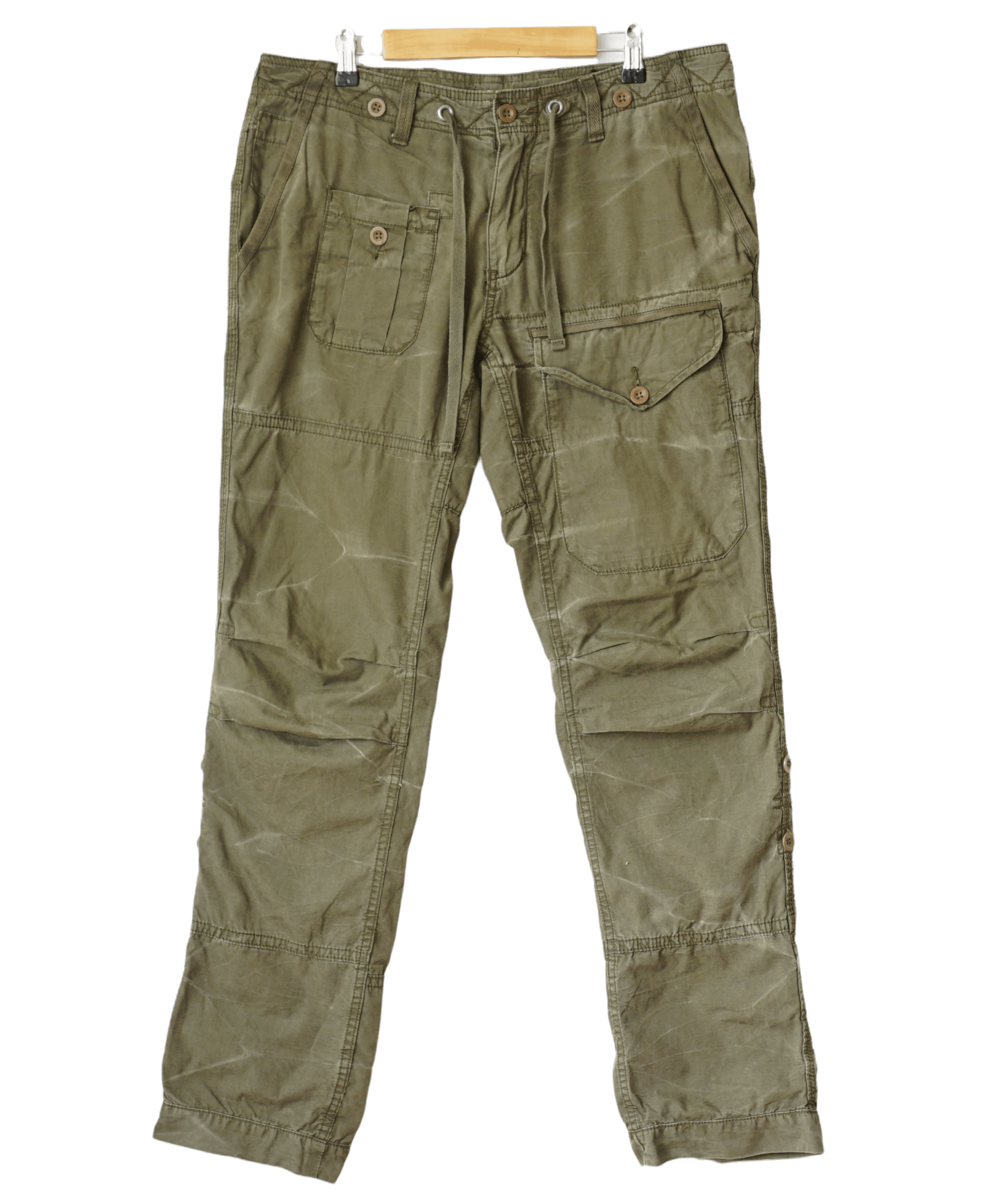 Polo Ralph Lauren × Ralph Lauren Ralph Lauren Polo Khaki Cargo Military Pants Size US 33 - 1 Thumbnail