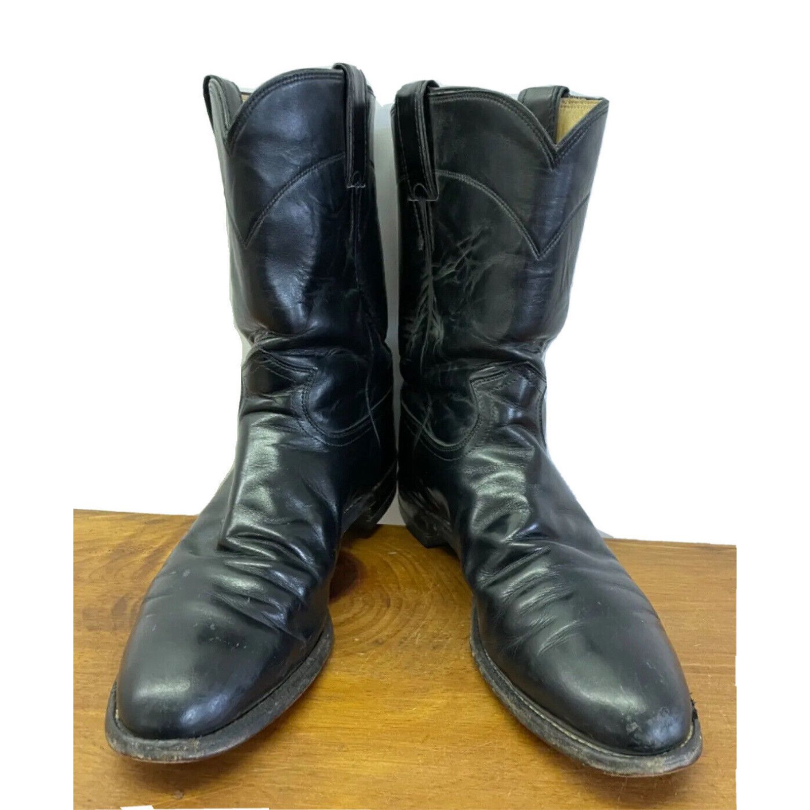Vintage VTG Justin Roper Boots Mens 9 B Black | Grailed
