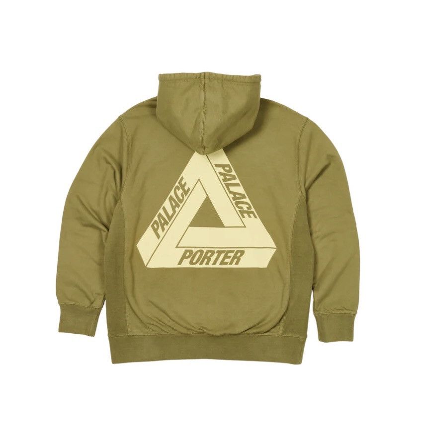 Palace Porter tri-ferg hood olive - Tops