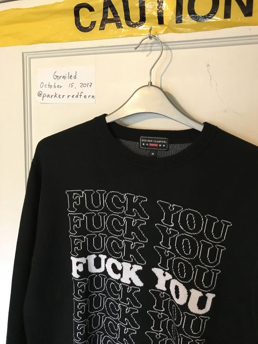 Supreme Supreme // Hysteric Glamour // Fuck You Sweater | Grailed