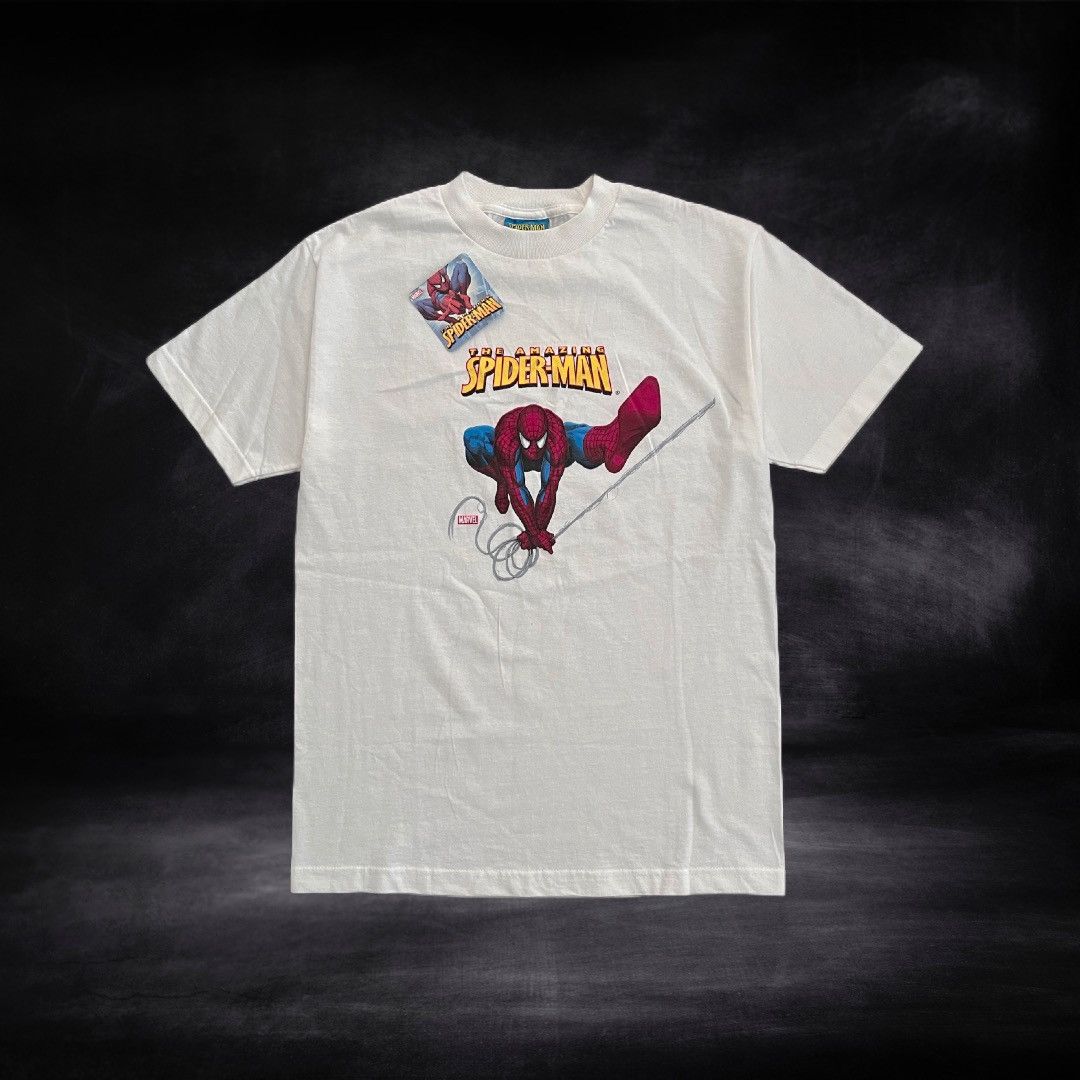 T-shirt Spider-Man 2002 Deadstock Promo Movie - Neuf Avec étiquettes - Taille L Noir
