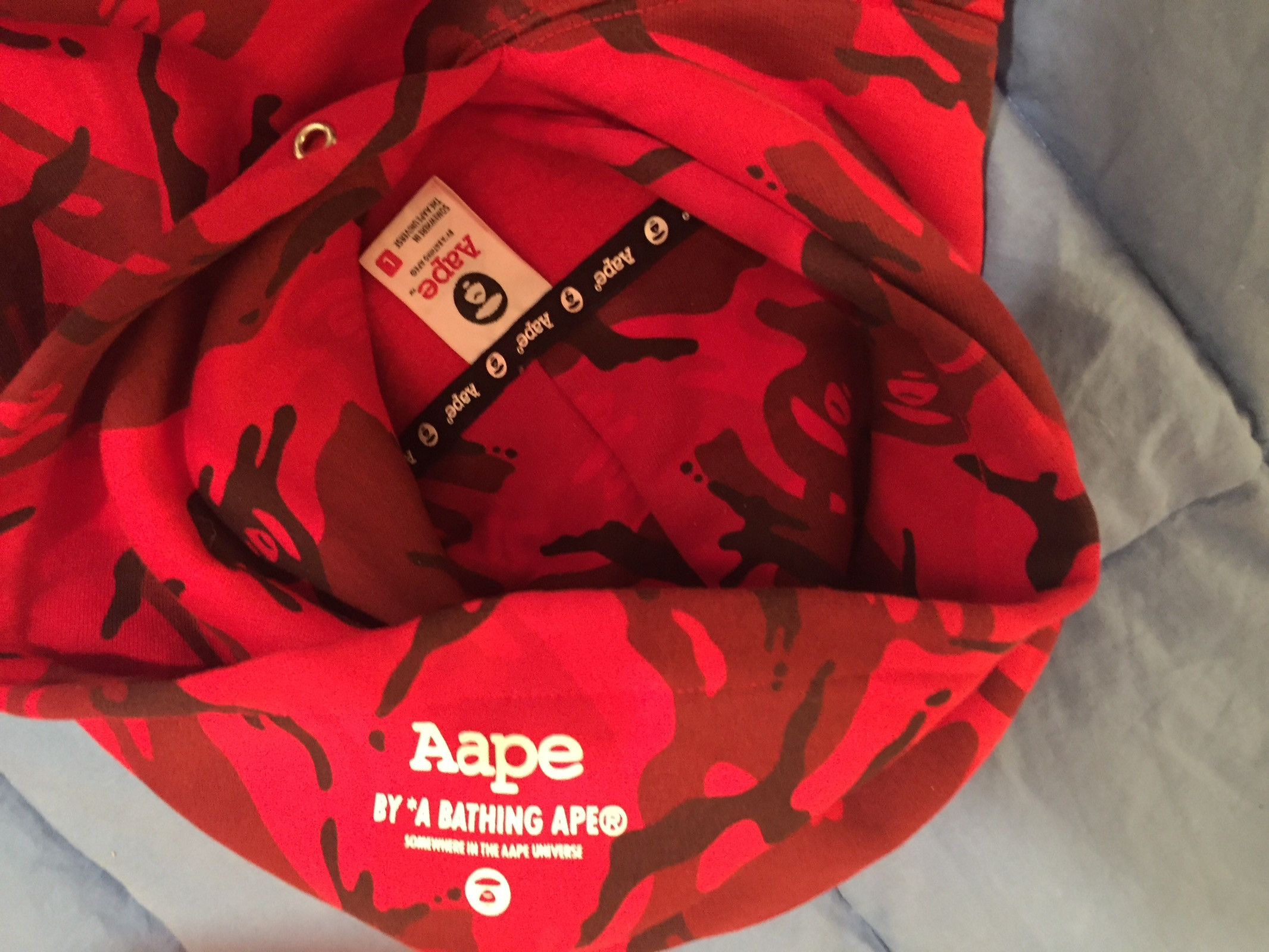 Bape Red Camo Hoodie Size US L / EU 52-54 / 3 - 2 Preview