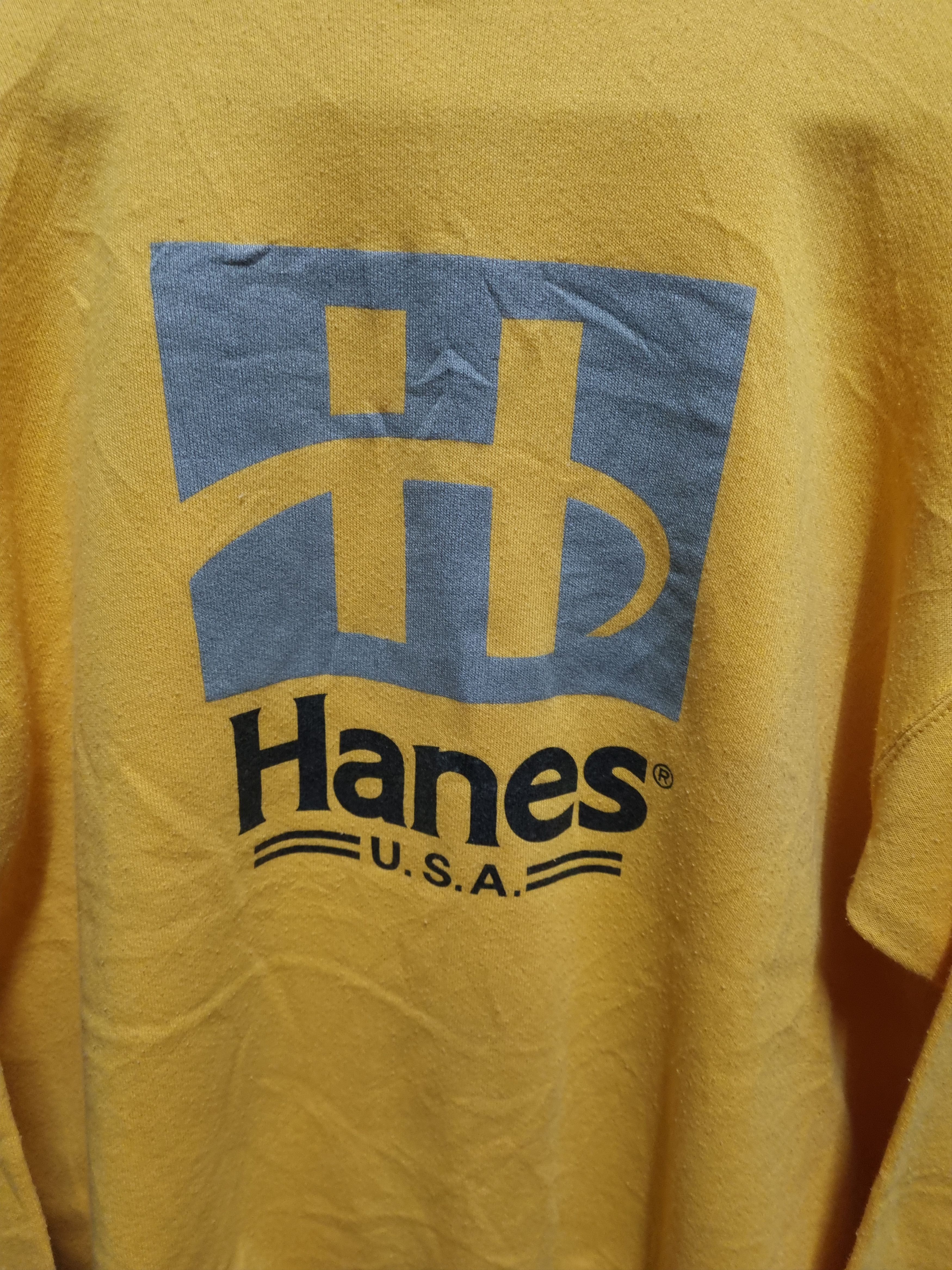 Hanes × Vintage 🔥Vintage Deals🔥 Sweatshirt Hanes Spellout -Big Logo Size US L / EU 52-54 / 3 - 5 Thumbnail