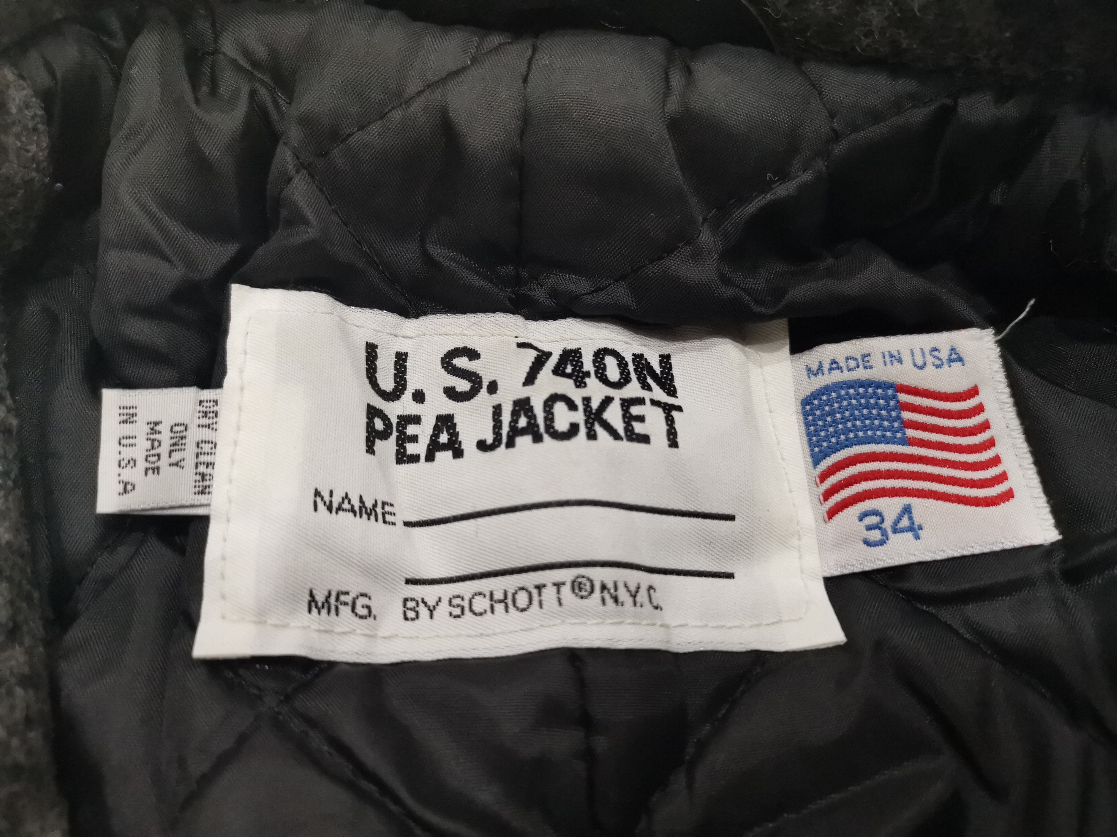 Schott × Vintage Vintage U.S 740N Pea Jacket By Schott ® N.Y.C Size US S / EU 44-46 / 1 - 8 Thumbnail