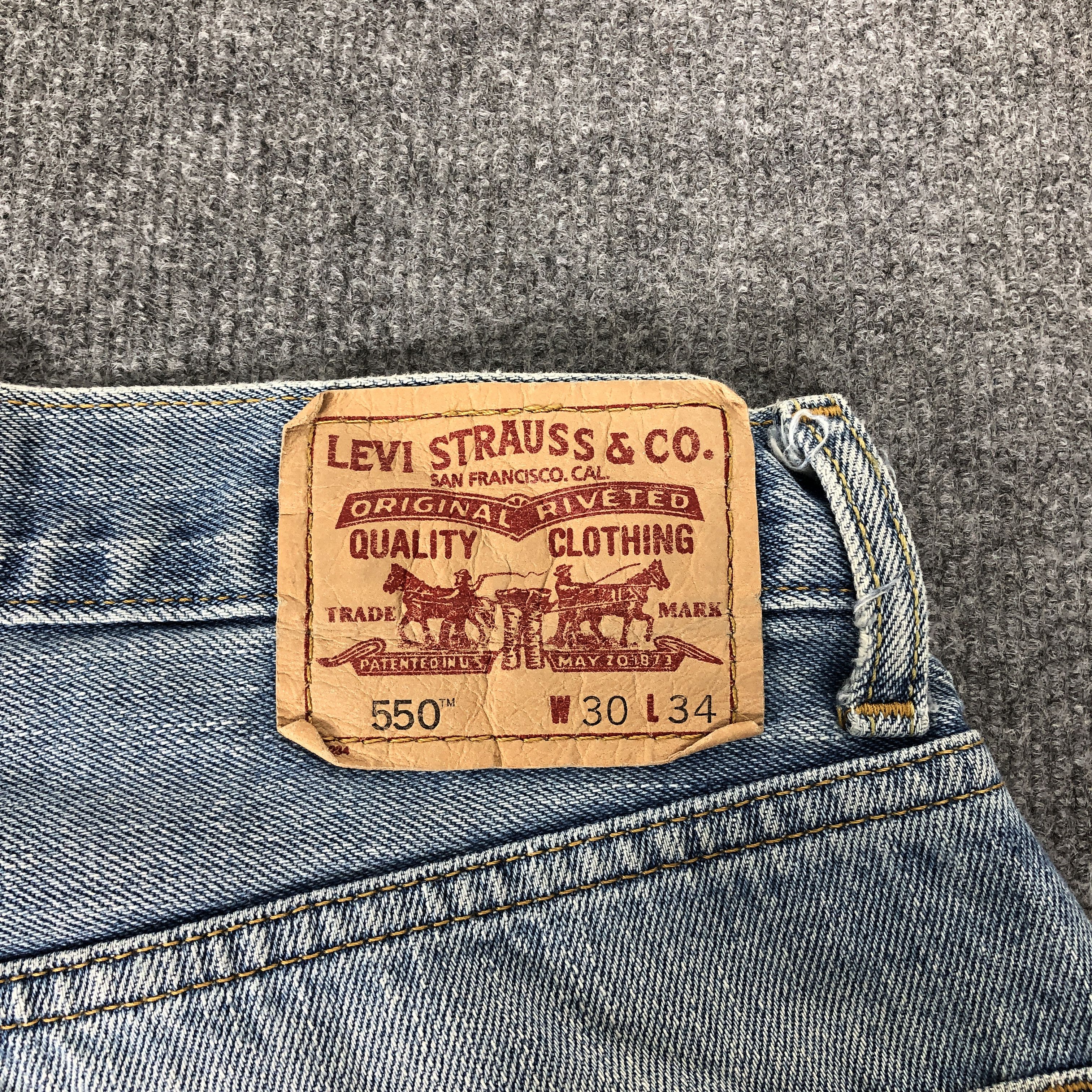 Levi's Vintage Y2K Levi's 550 Relaxed Fit Dirty Faded Blue Jean Size US 30 / EU 46 - 5 Thumbnail