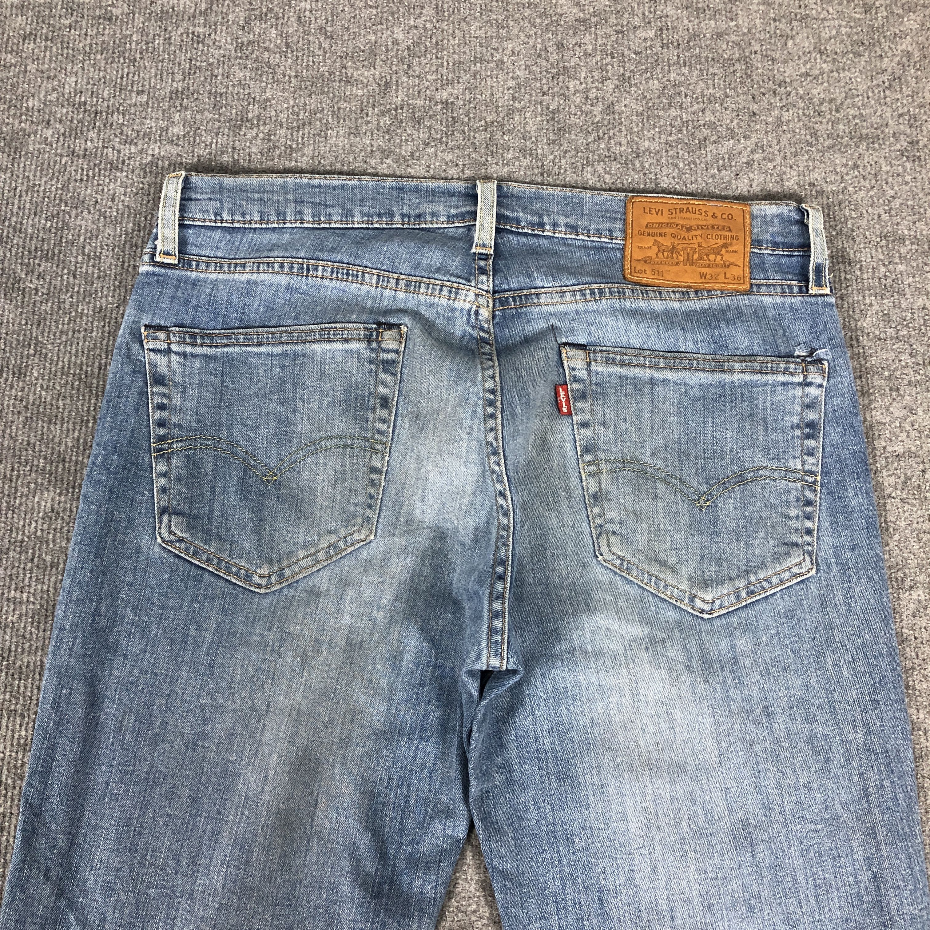 Levi's × Vintage Levi's Lot 511 Slim Fit Big E Faded Blue Denim Jean Size US 32 / EU 48 - 10 Thumbnail