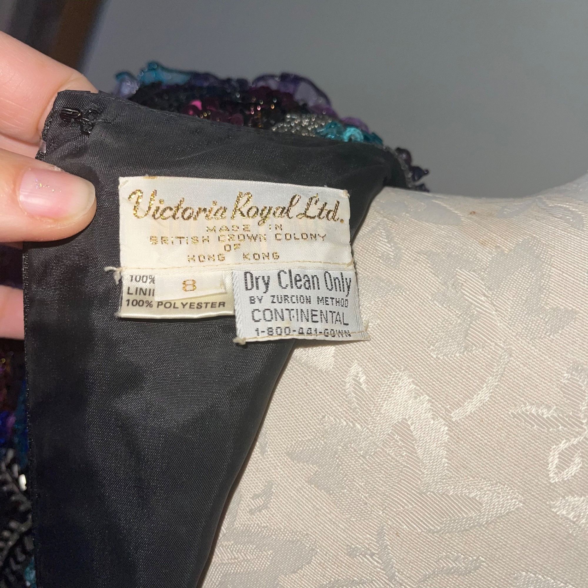 Vintage Victoria Royal Ltd. Vintage Womens Ballgown Size 8 80s 90s Size M / US 6-8 / IT 42-44 - 9 Thumbnail