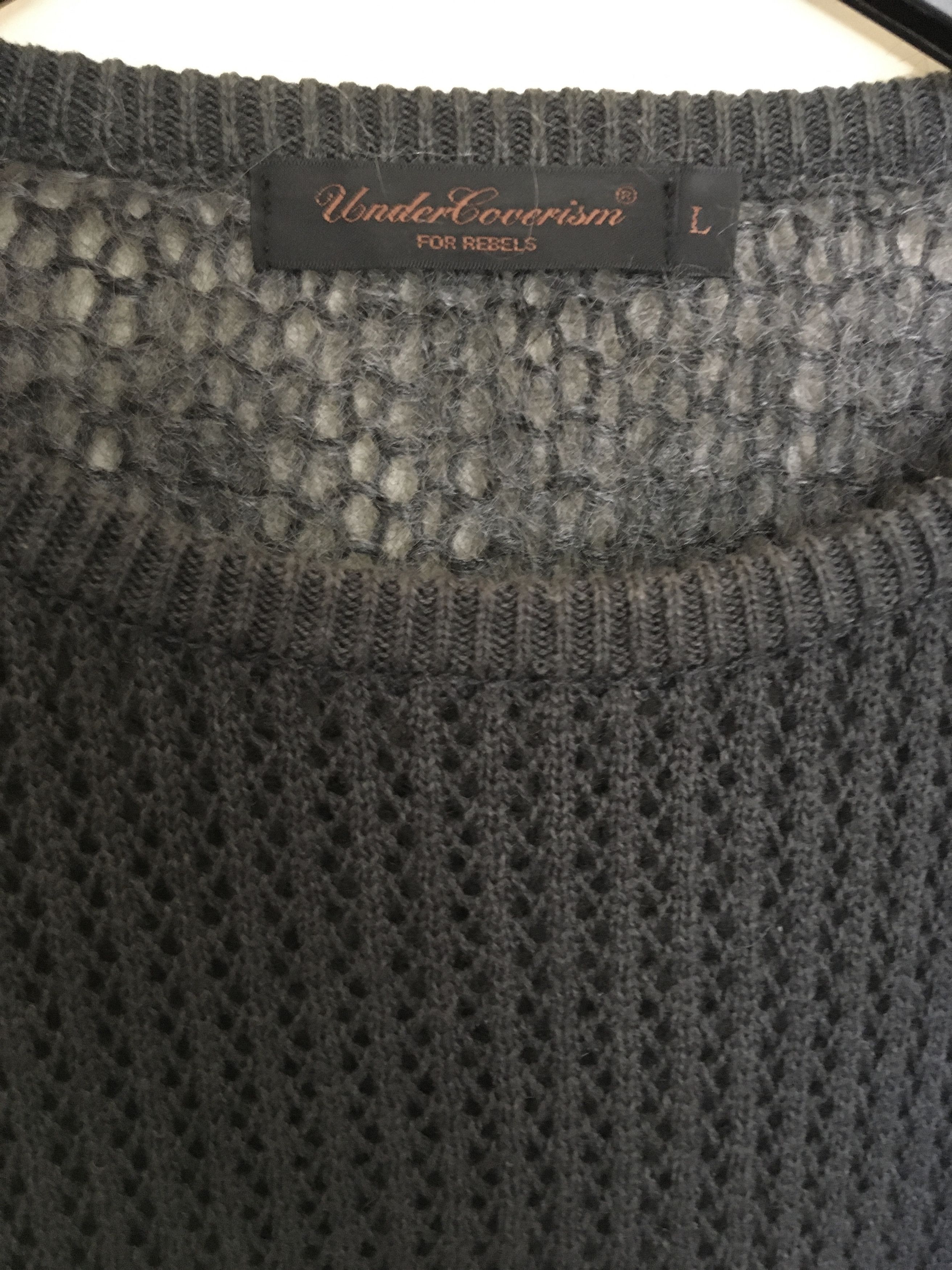 Undercover Undercover 2003aw “Paper Doll” mohair hybrid knit sweater Size US L / EU 52-54 / 3 - 4 Thumbnail